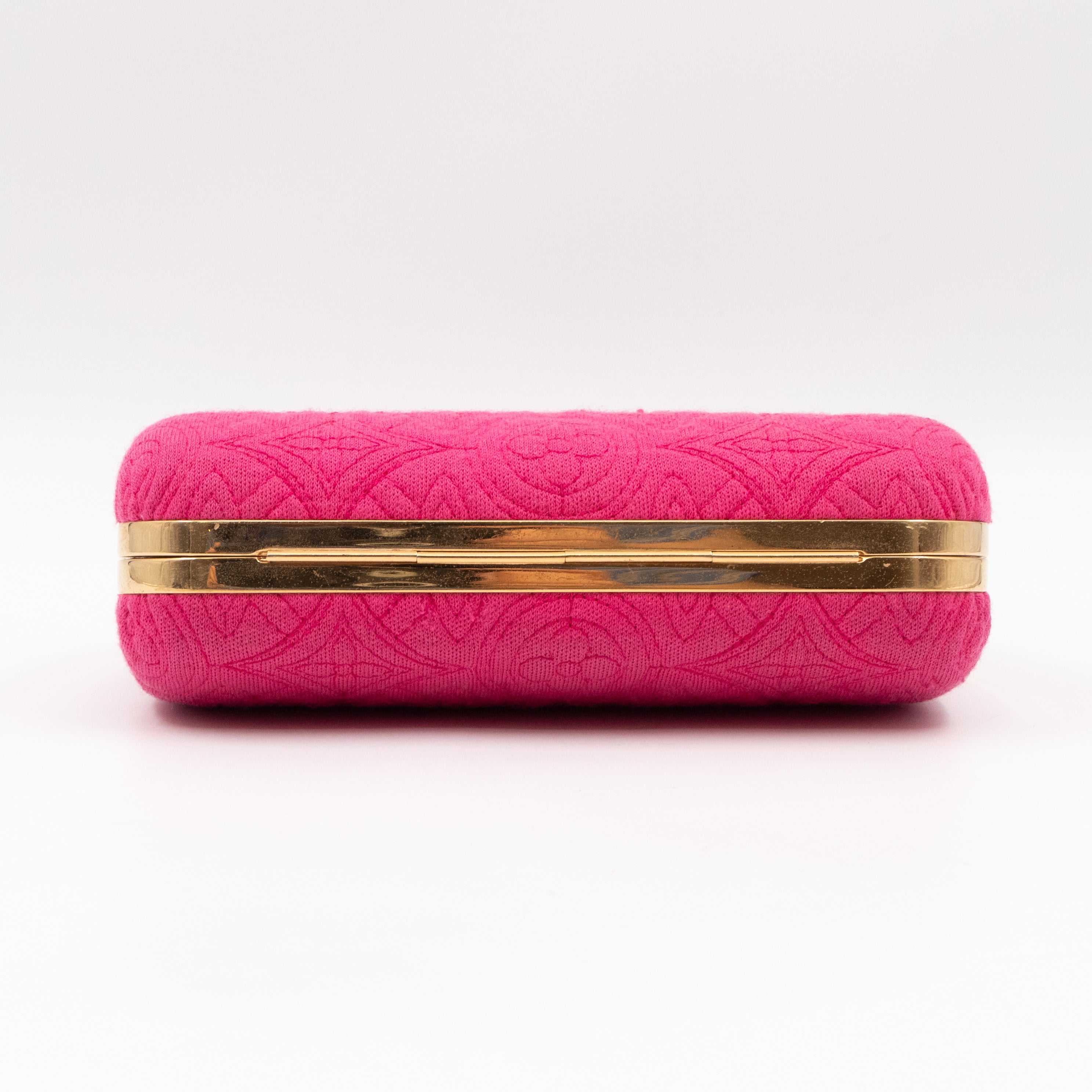 Bleecker Chain Clutch Pink Canvas