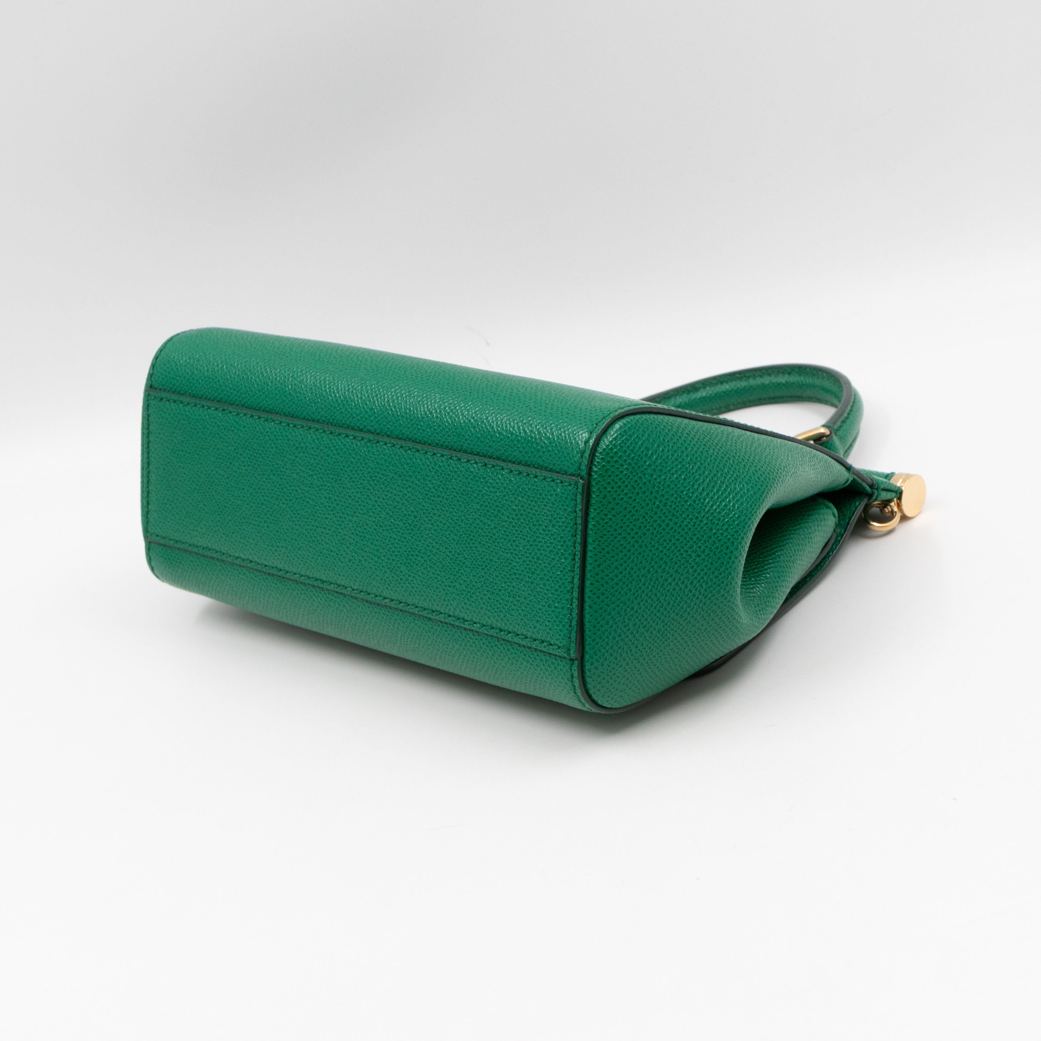 Sicily Mini Green Dauphine Leather