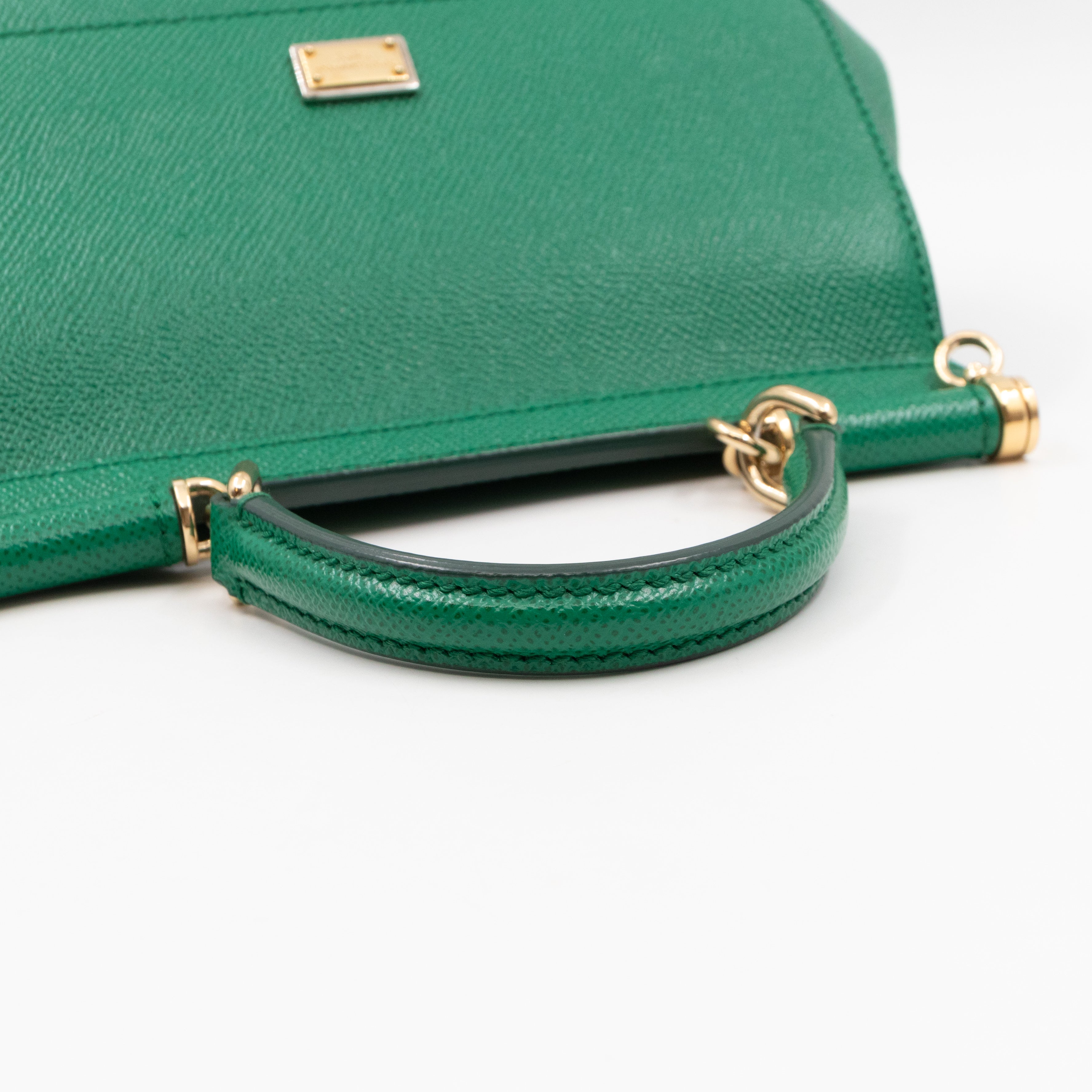 Sicily Mini Green Dauphine Leather