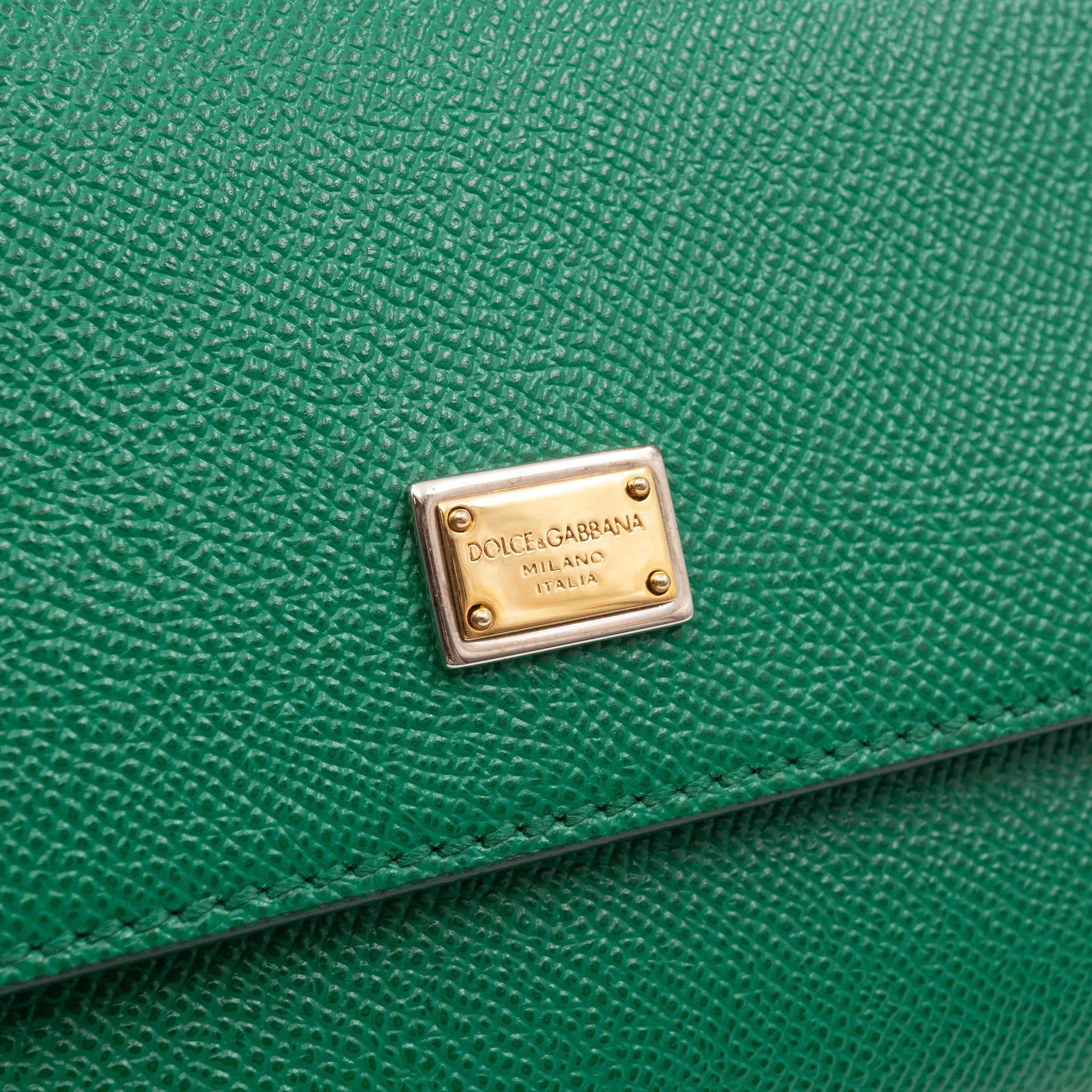 Sicily Mini Green Dauphine Leather