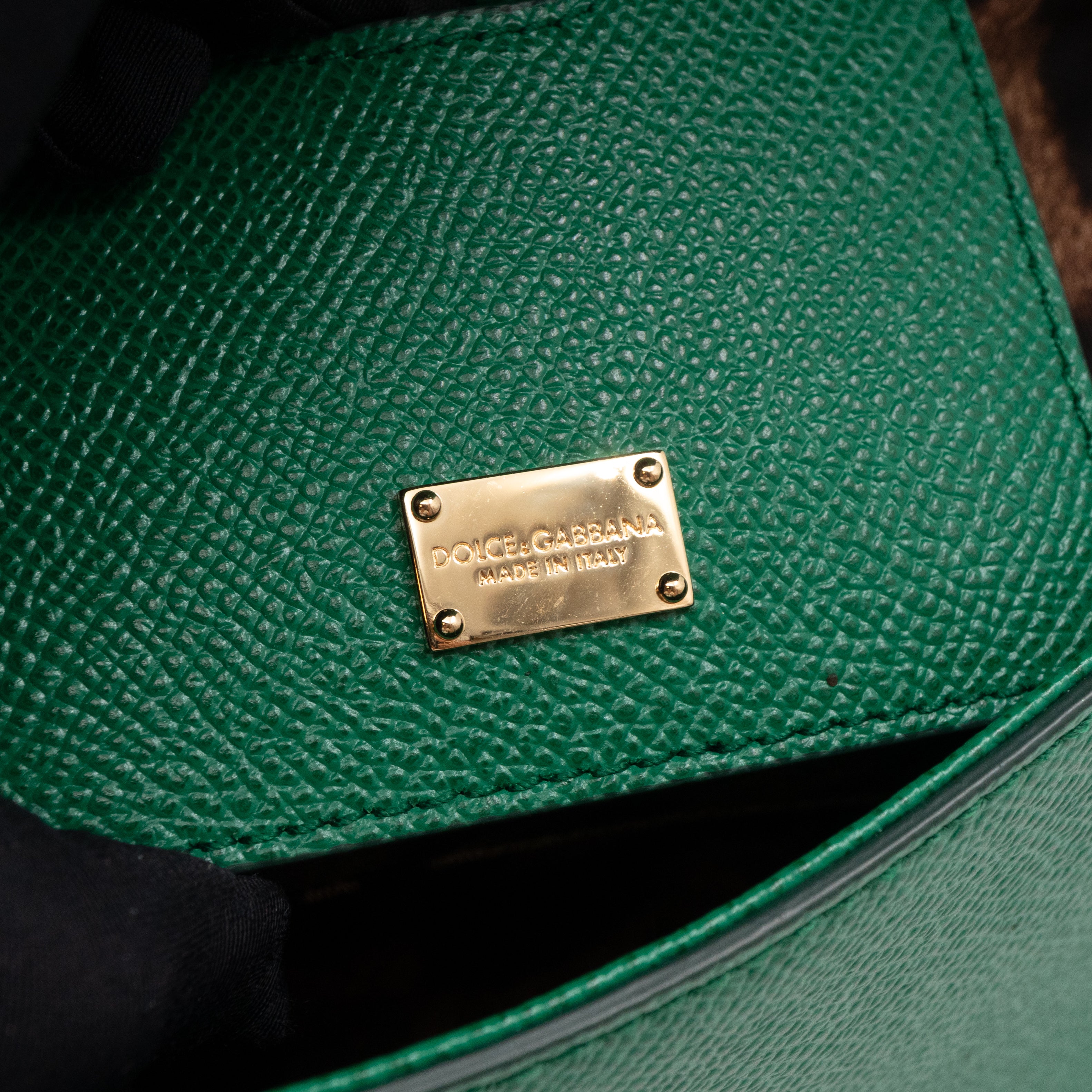 Sicily Mini Green Dauphine Leather