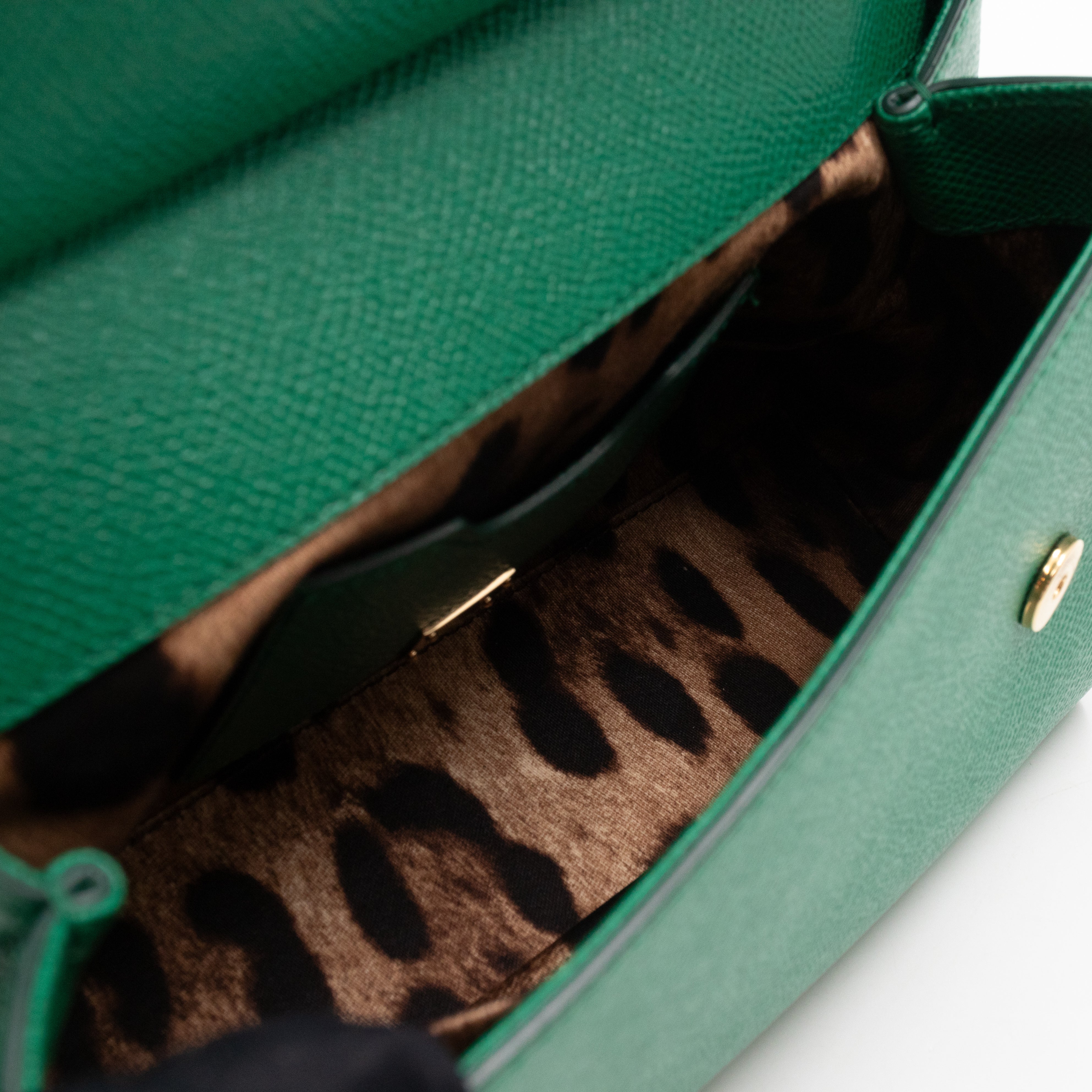 Sicily Mini Green Dauphine Leather