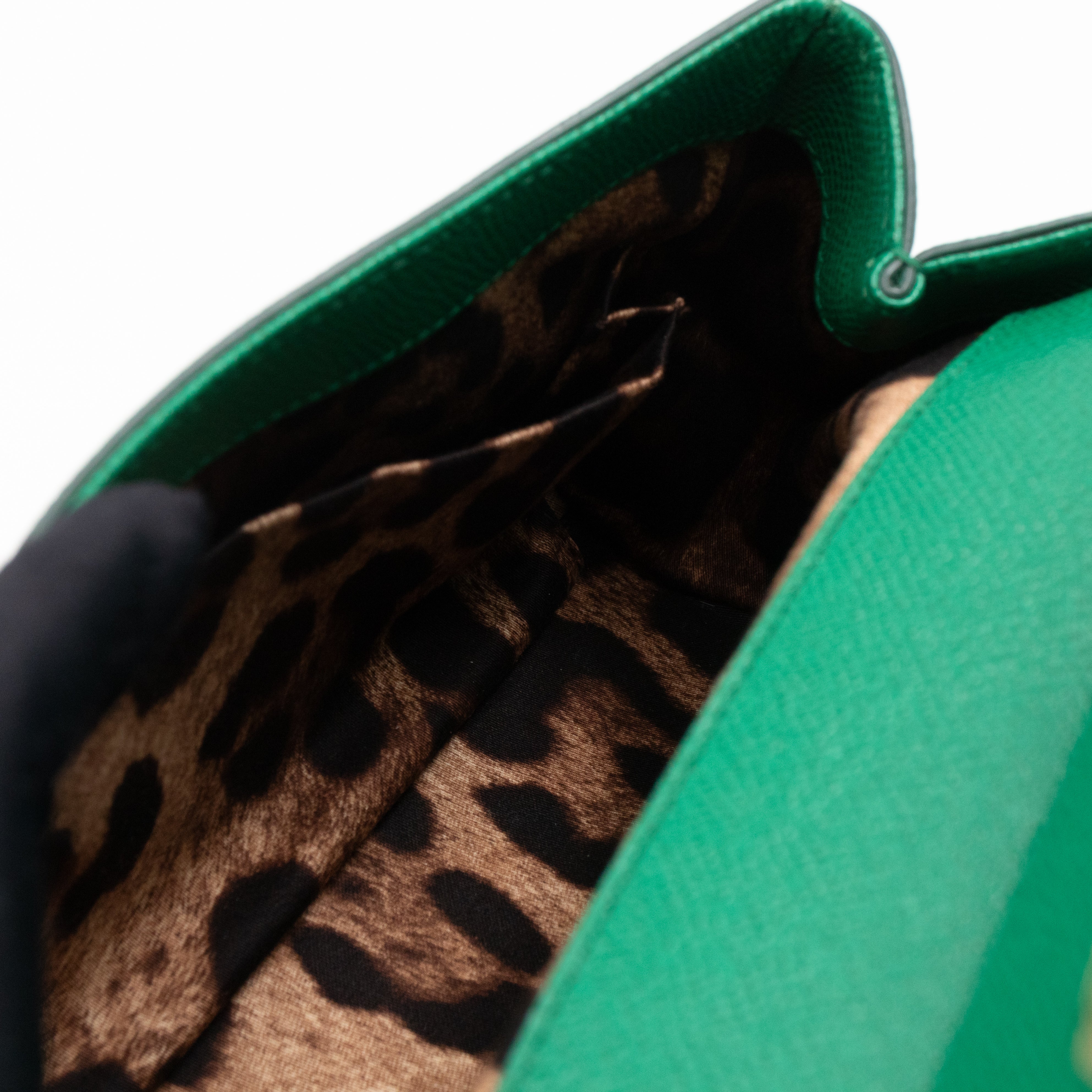 Sicily Mini Green Dauphine Leather
