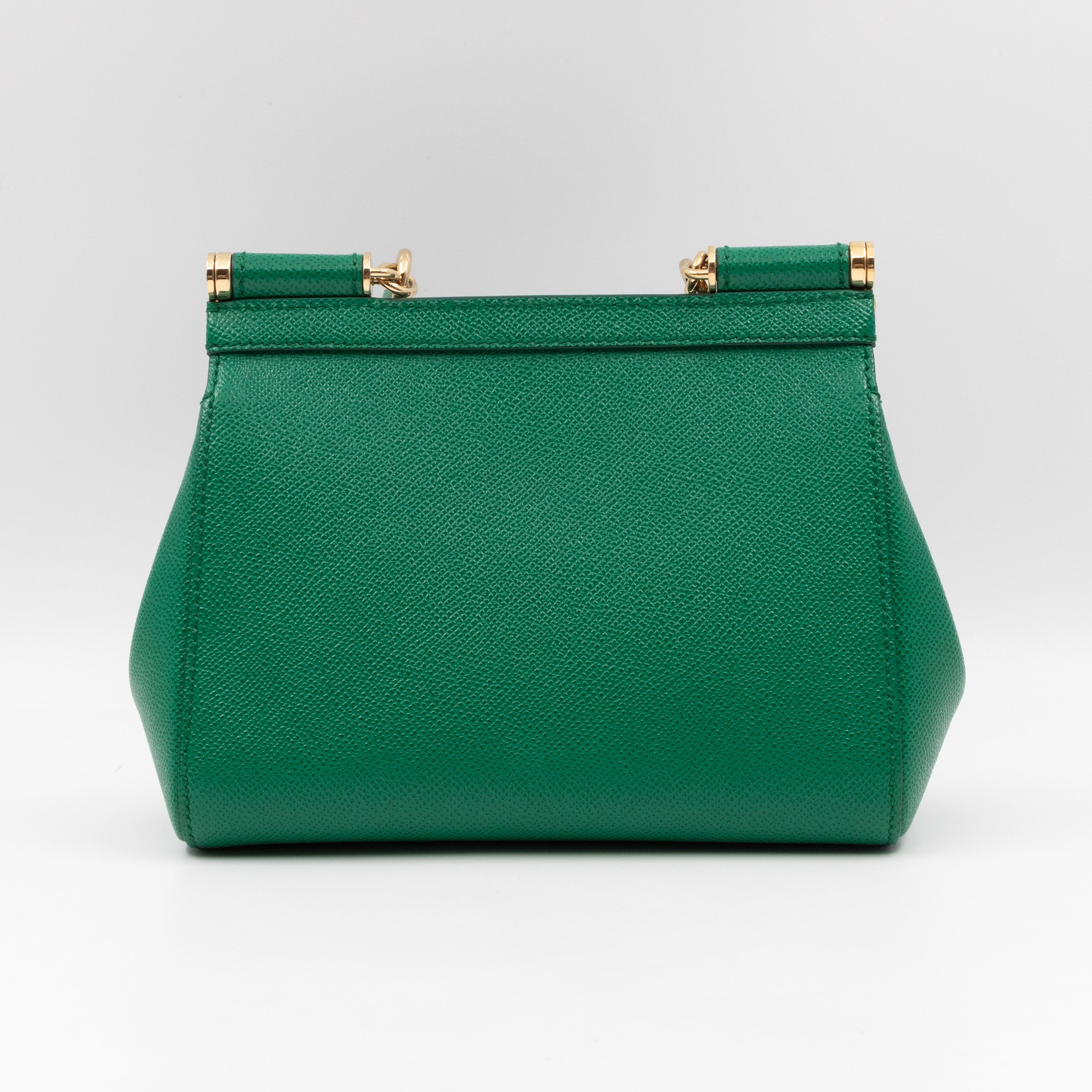 Sicily Mini Green Dauphine Leather