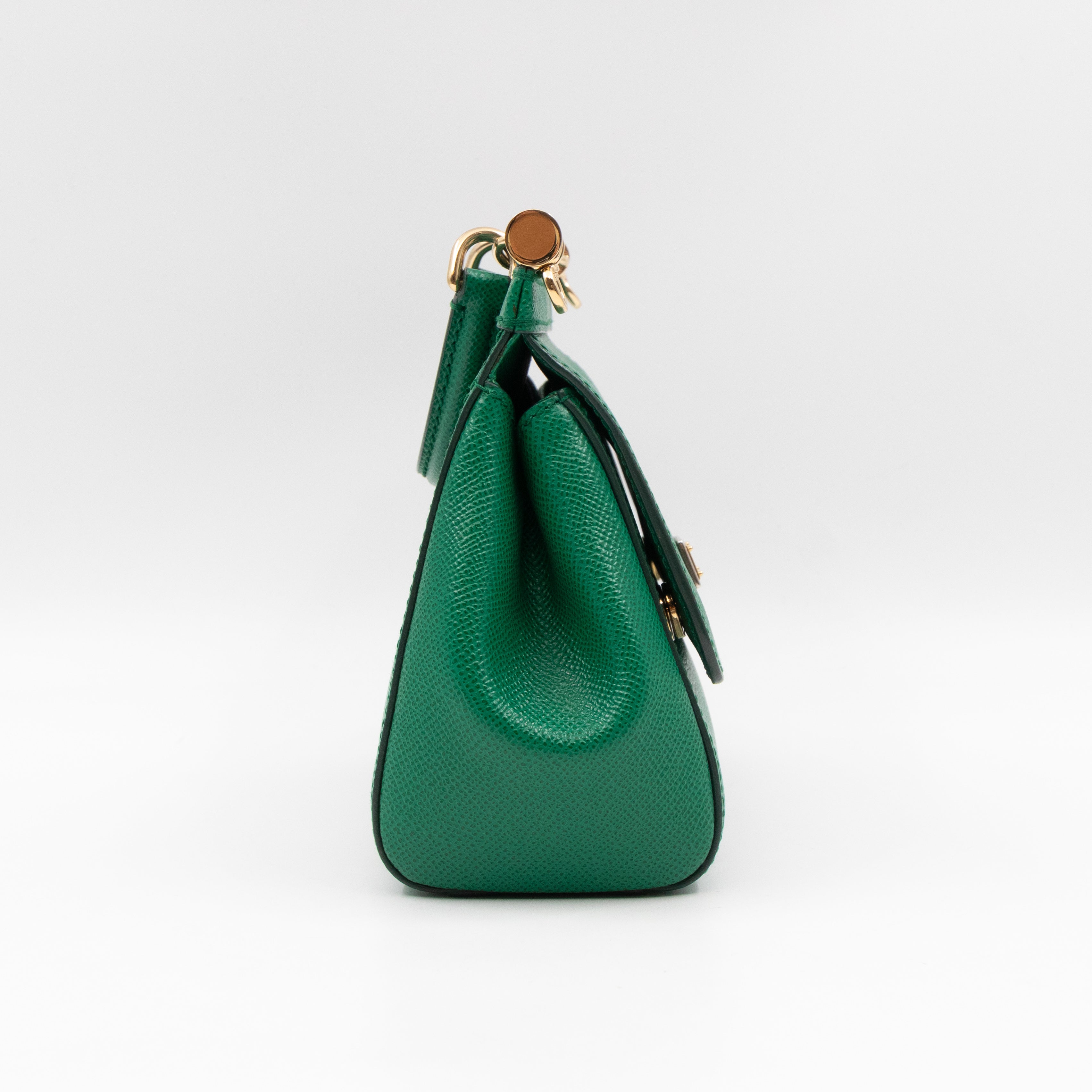 Sicily Mini Green Dauphine Leather