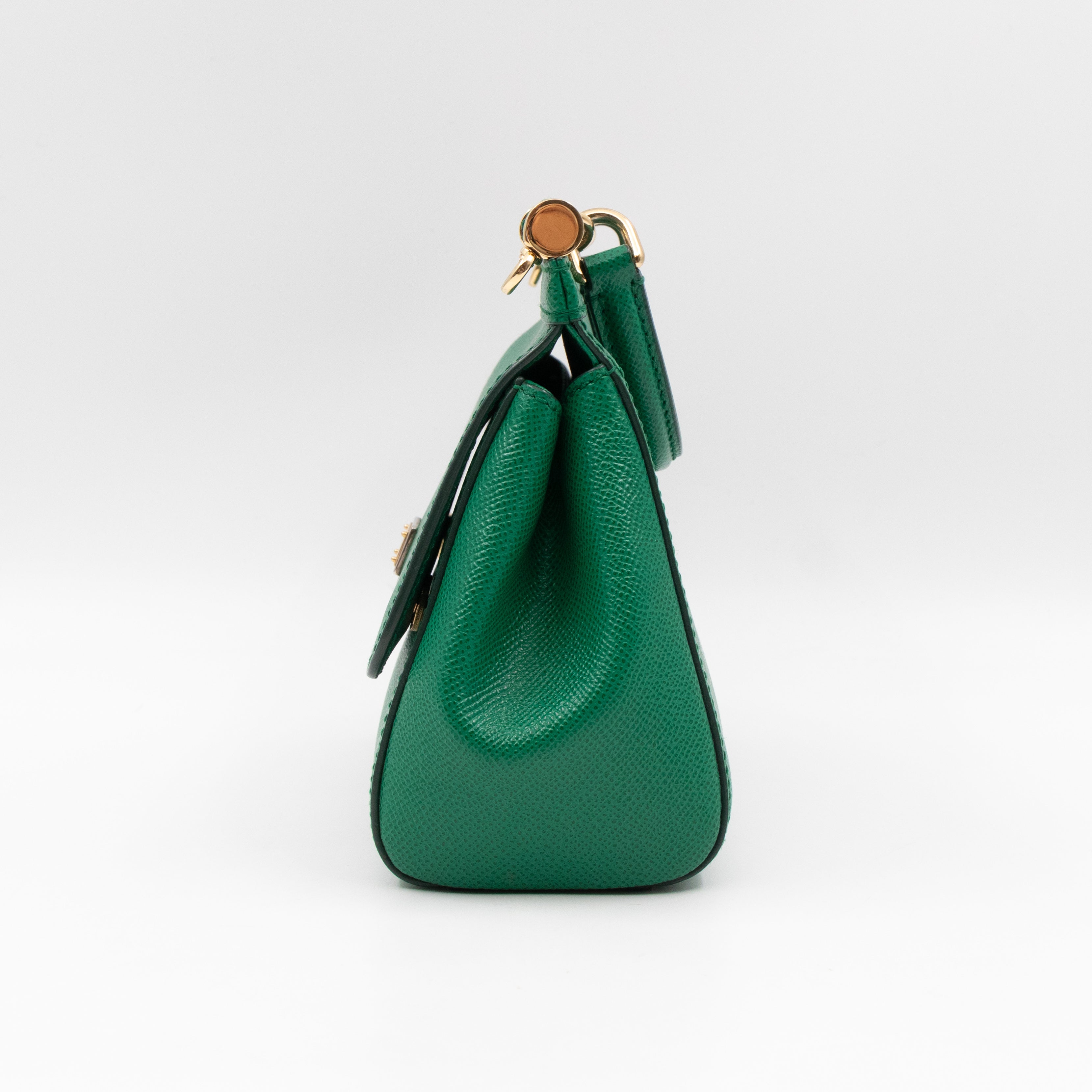 Sicily Mini Green Dauphine Leather