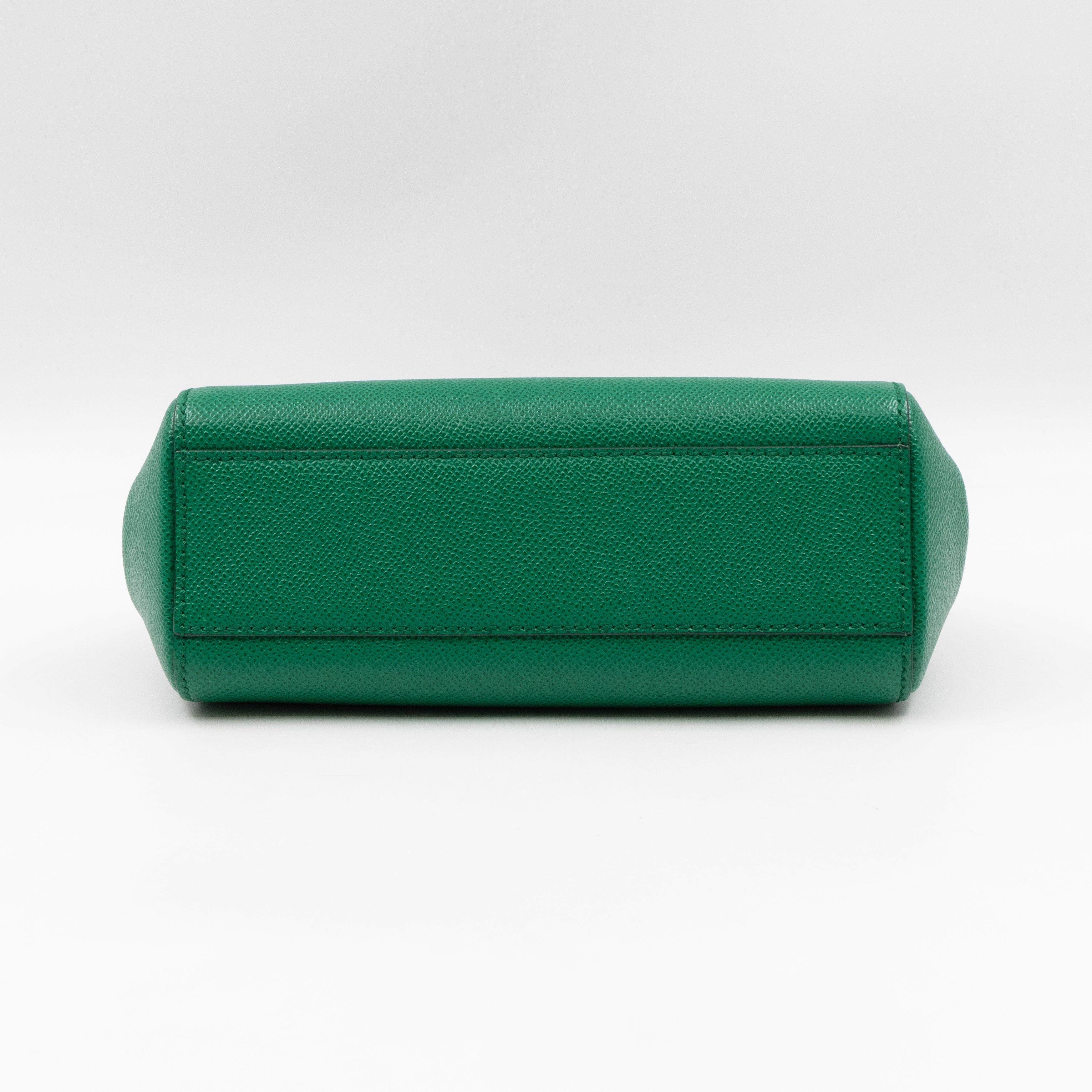 Sicily Mini Green Dauphine Leather