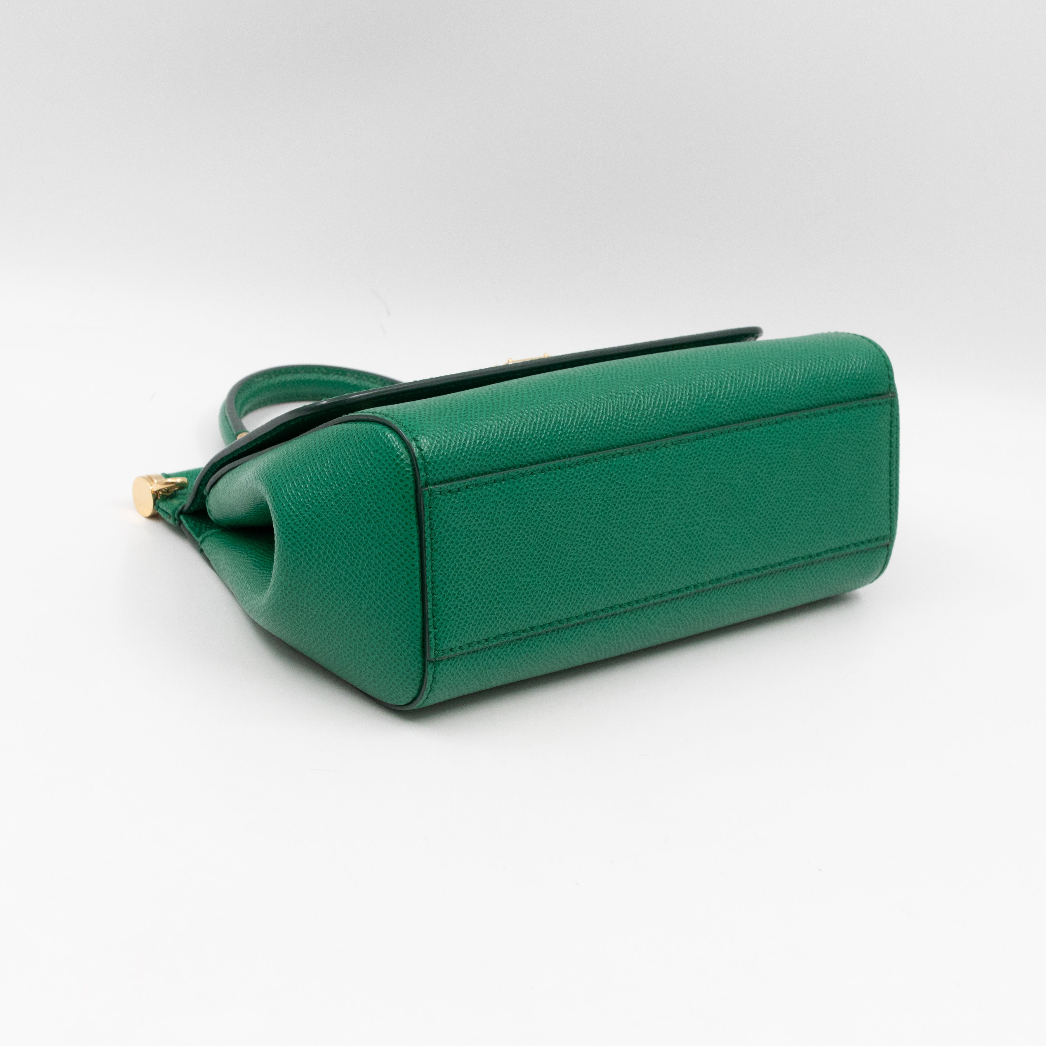 Sicily Mini Green Dauphine Leather