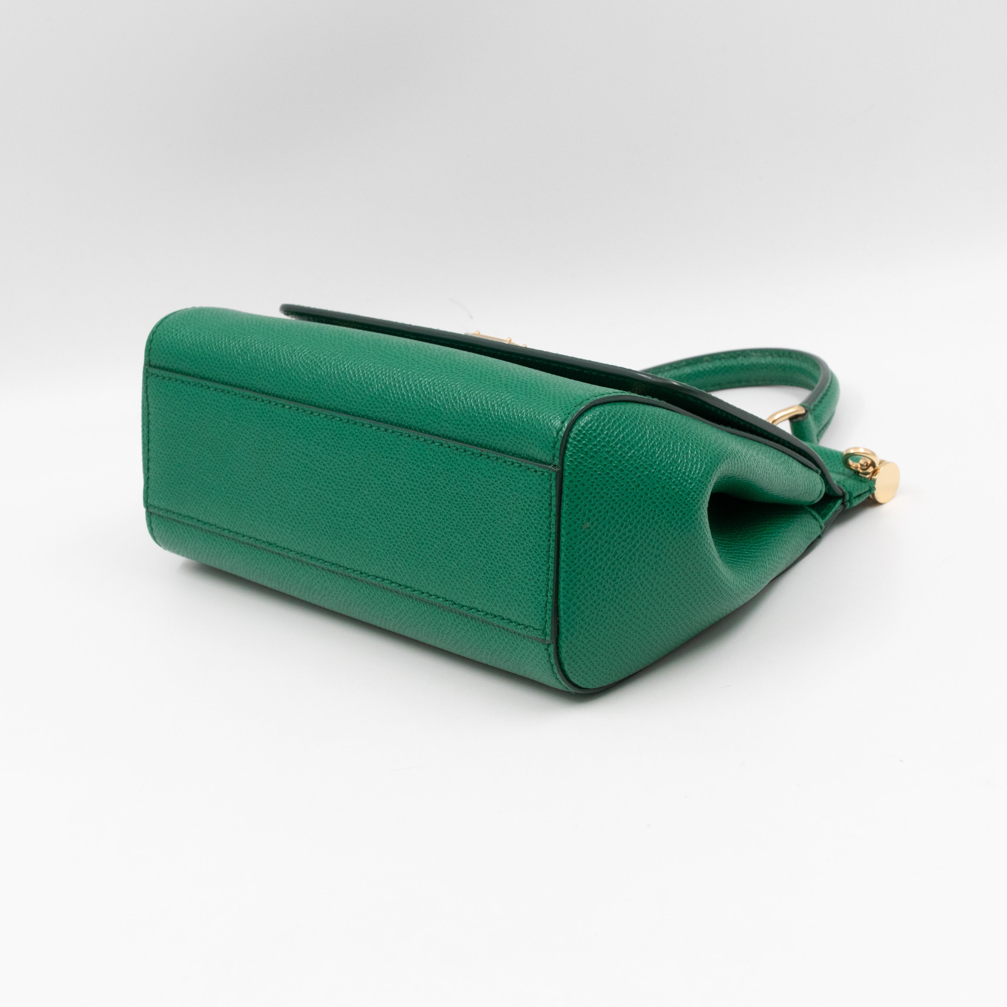 Sicily Mini Green Dauphine Leather
