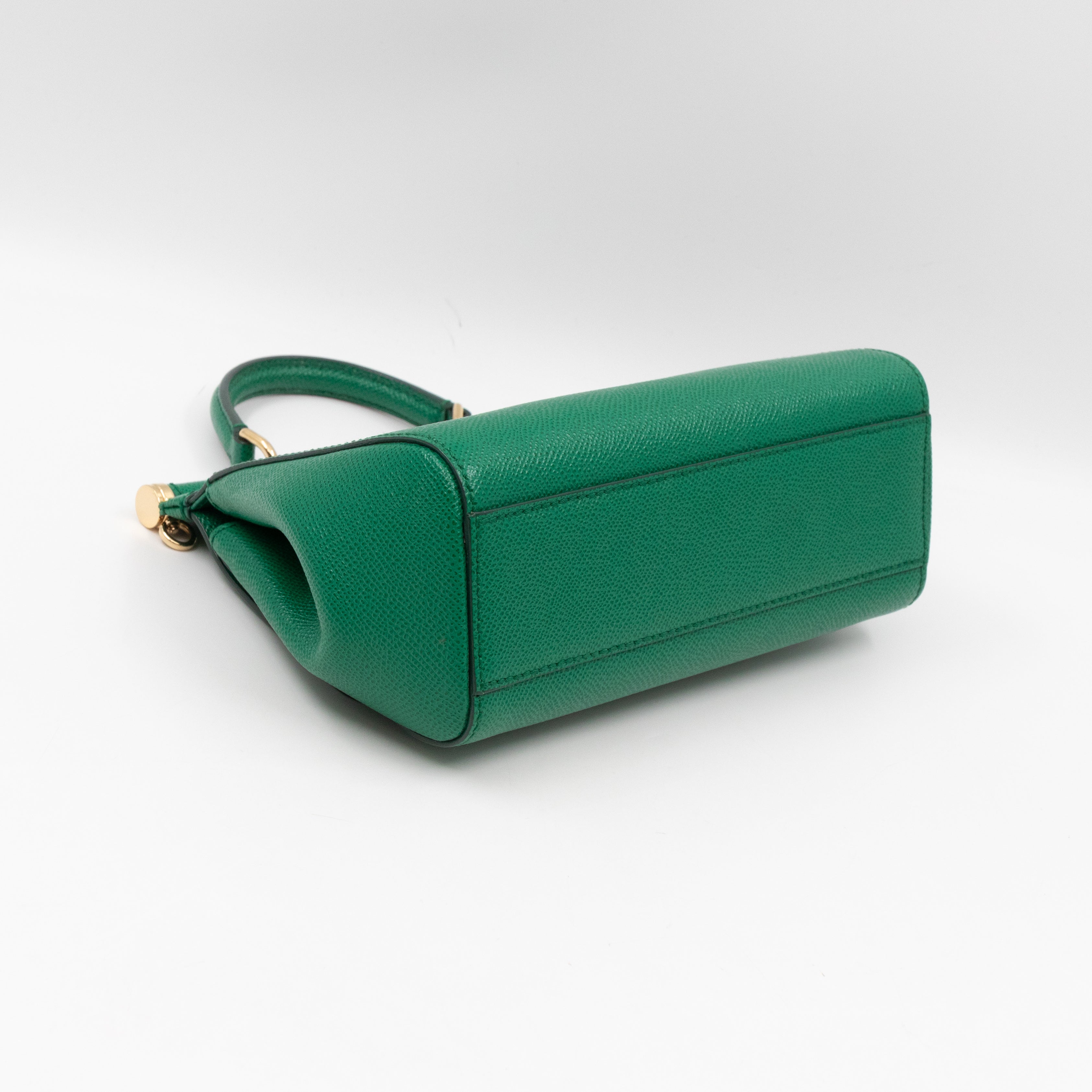 Sicily Mini Green Dauphine Leather