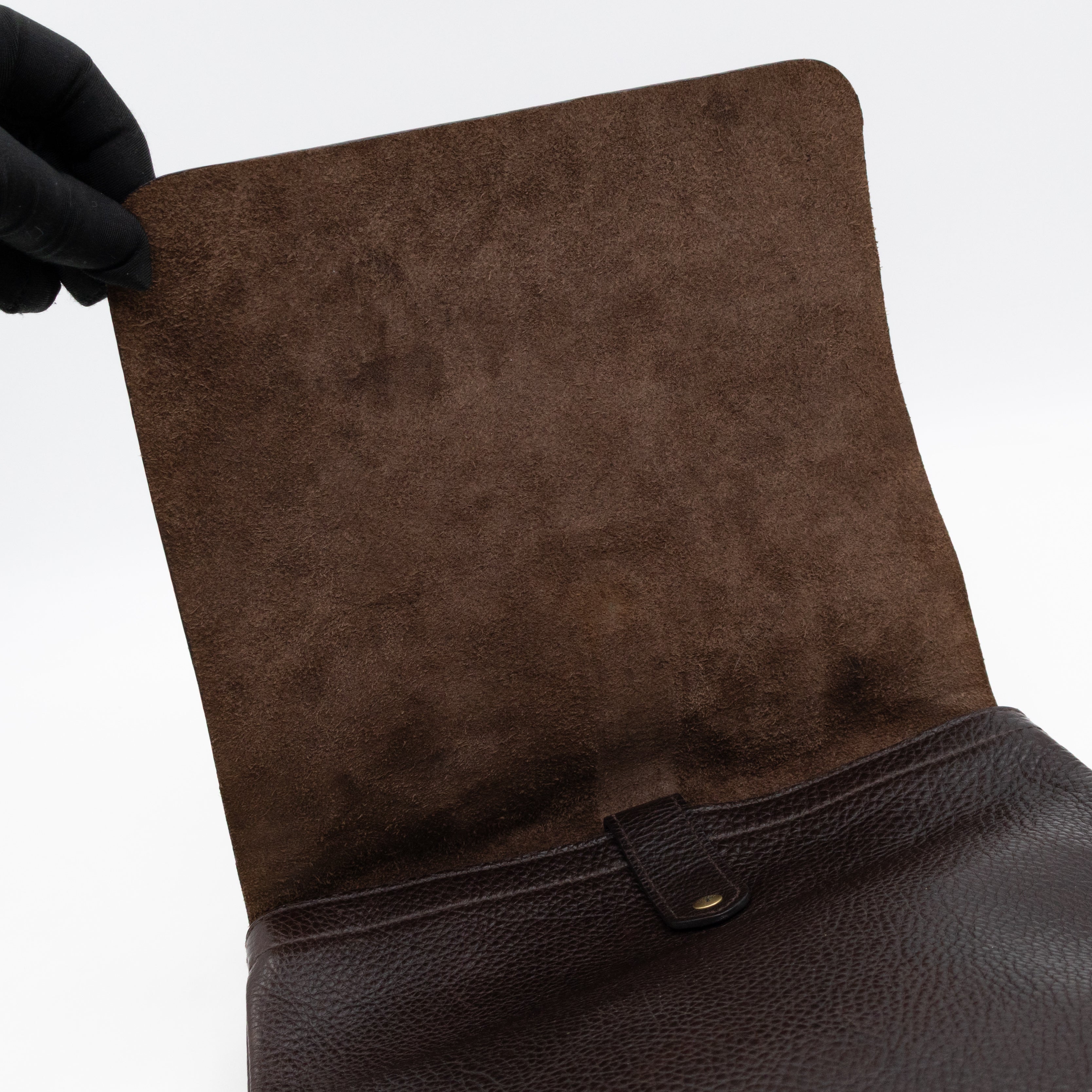 Vintage Crossbody Flap Bag Brown Leather