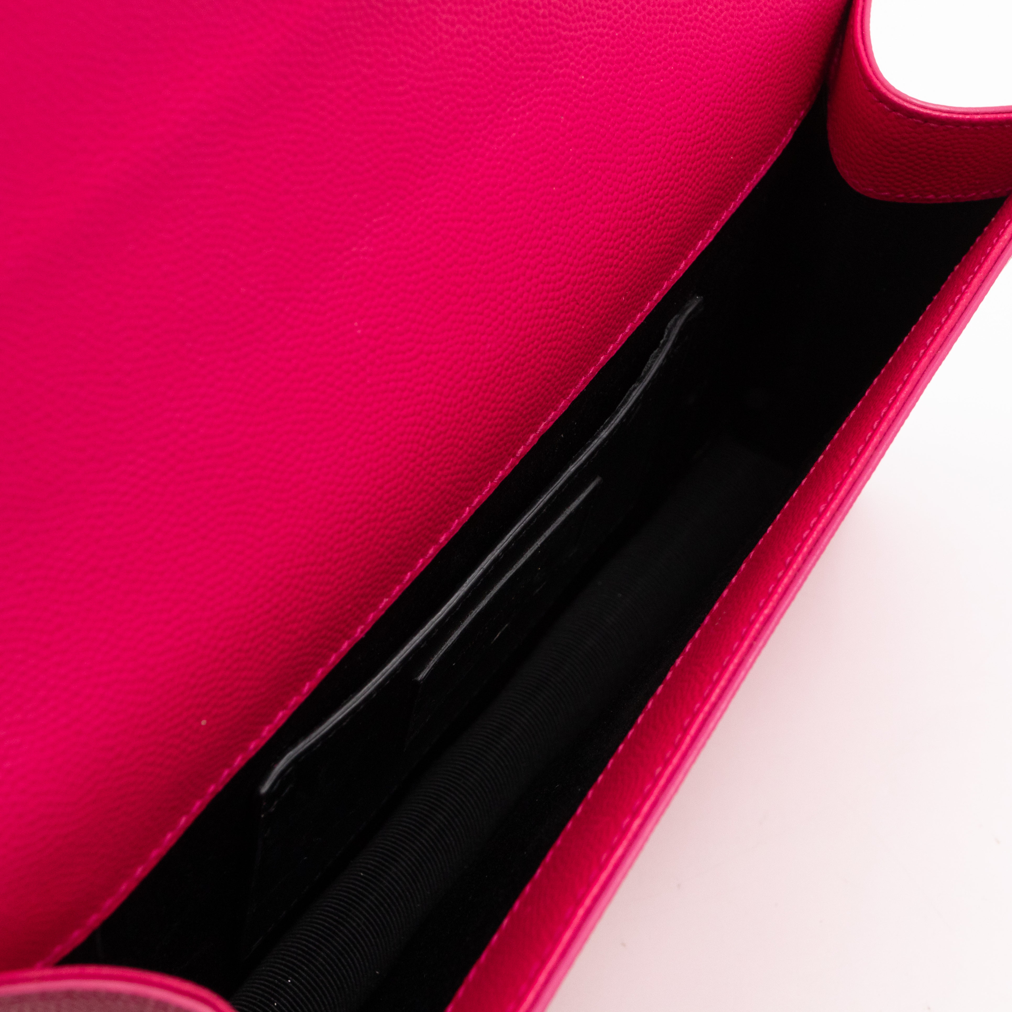 Classic Kate Clutch Pink Grained Leather