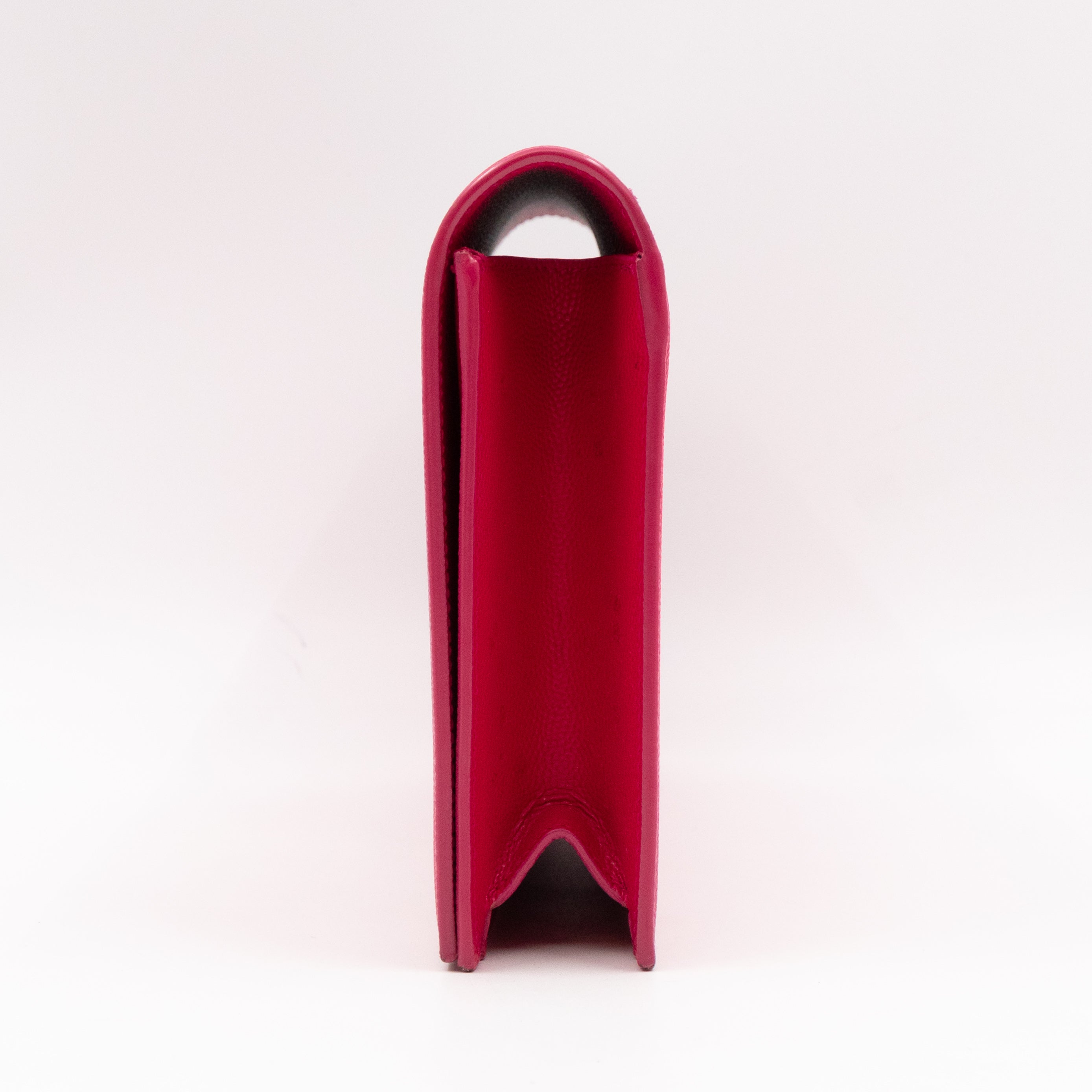 Classic Kate Clutch Pink Grained Leather