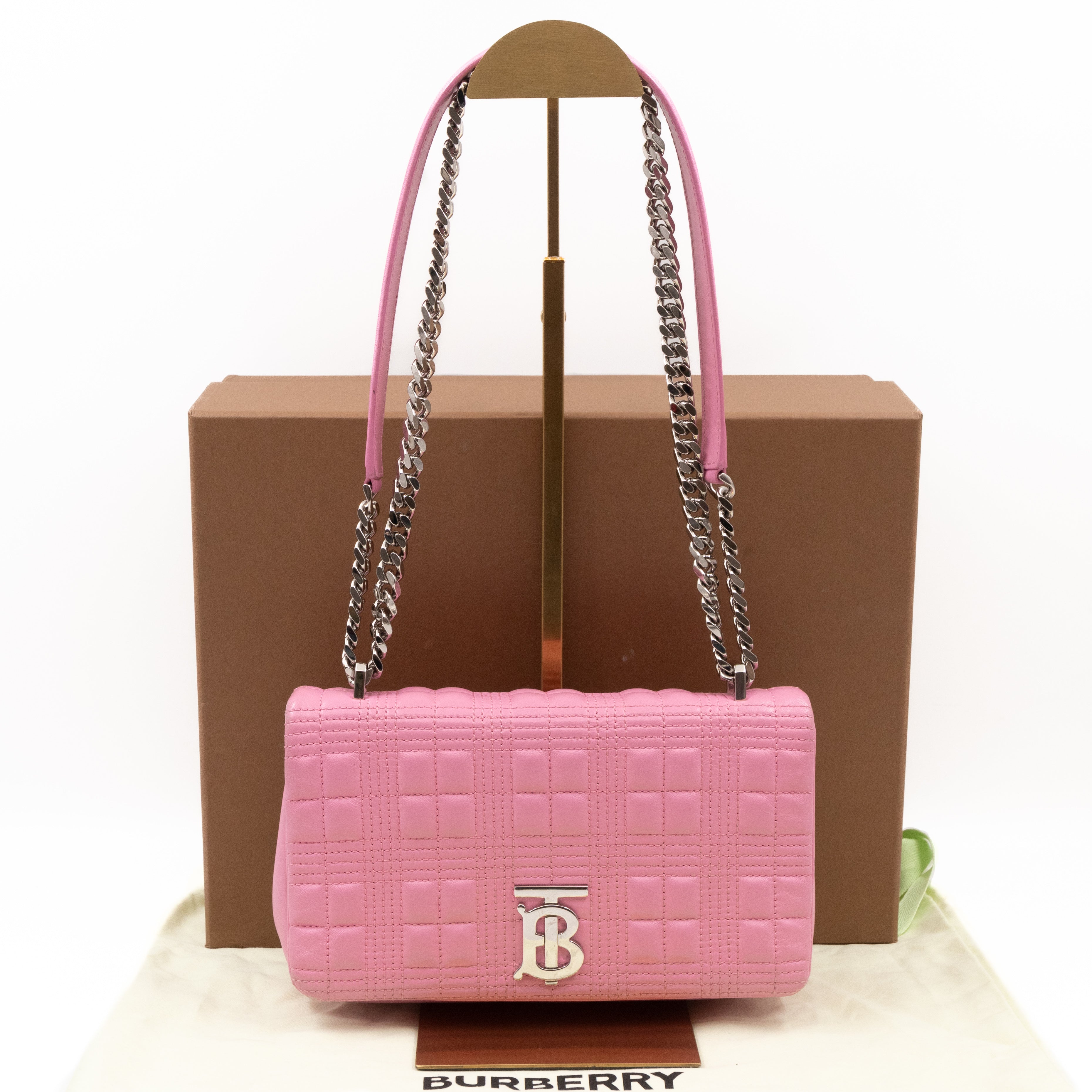 Small Quilted Lola Bag Light Pink Leather