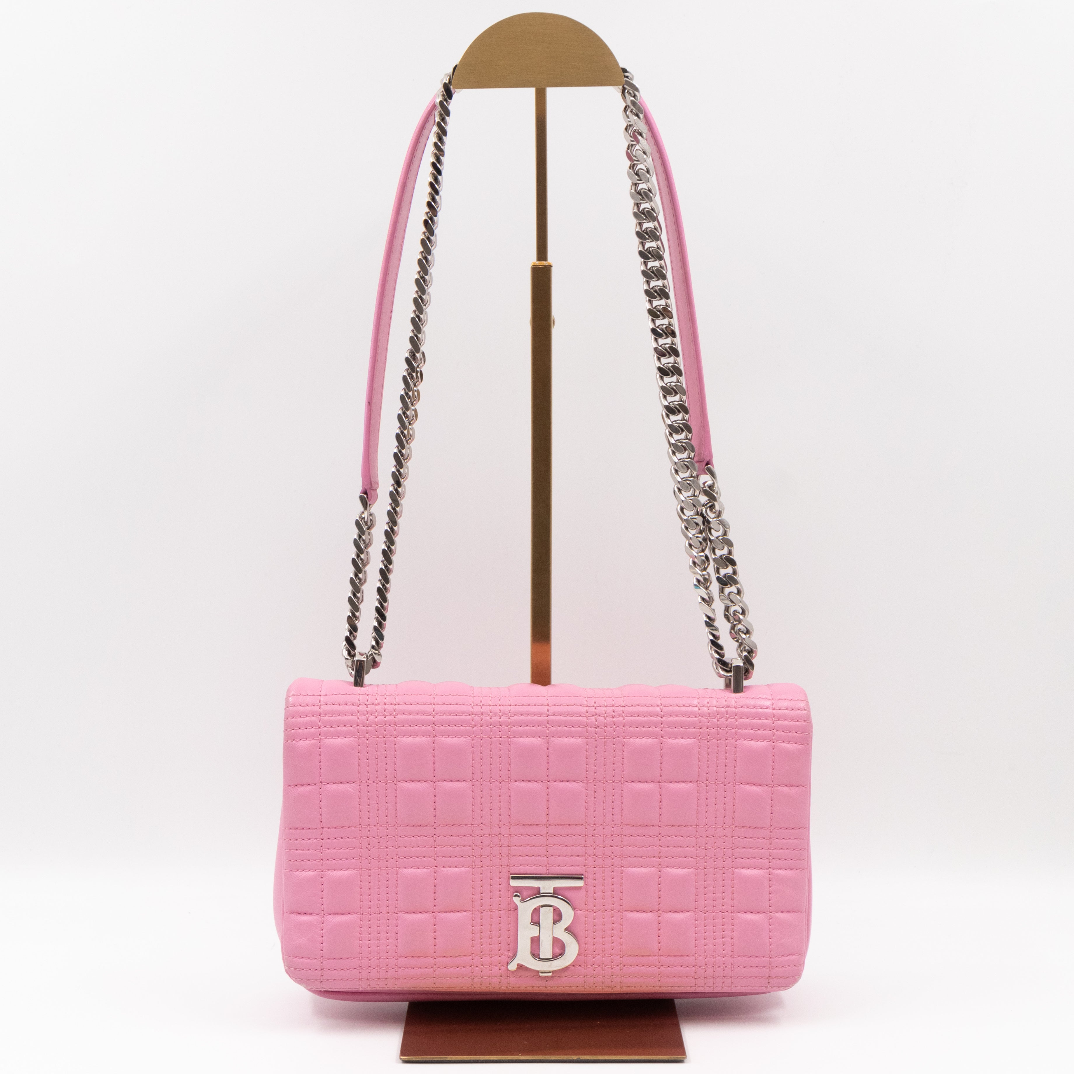 Small Quilted Lola Bag Light Pink Leather