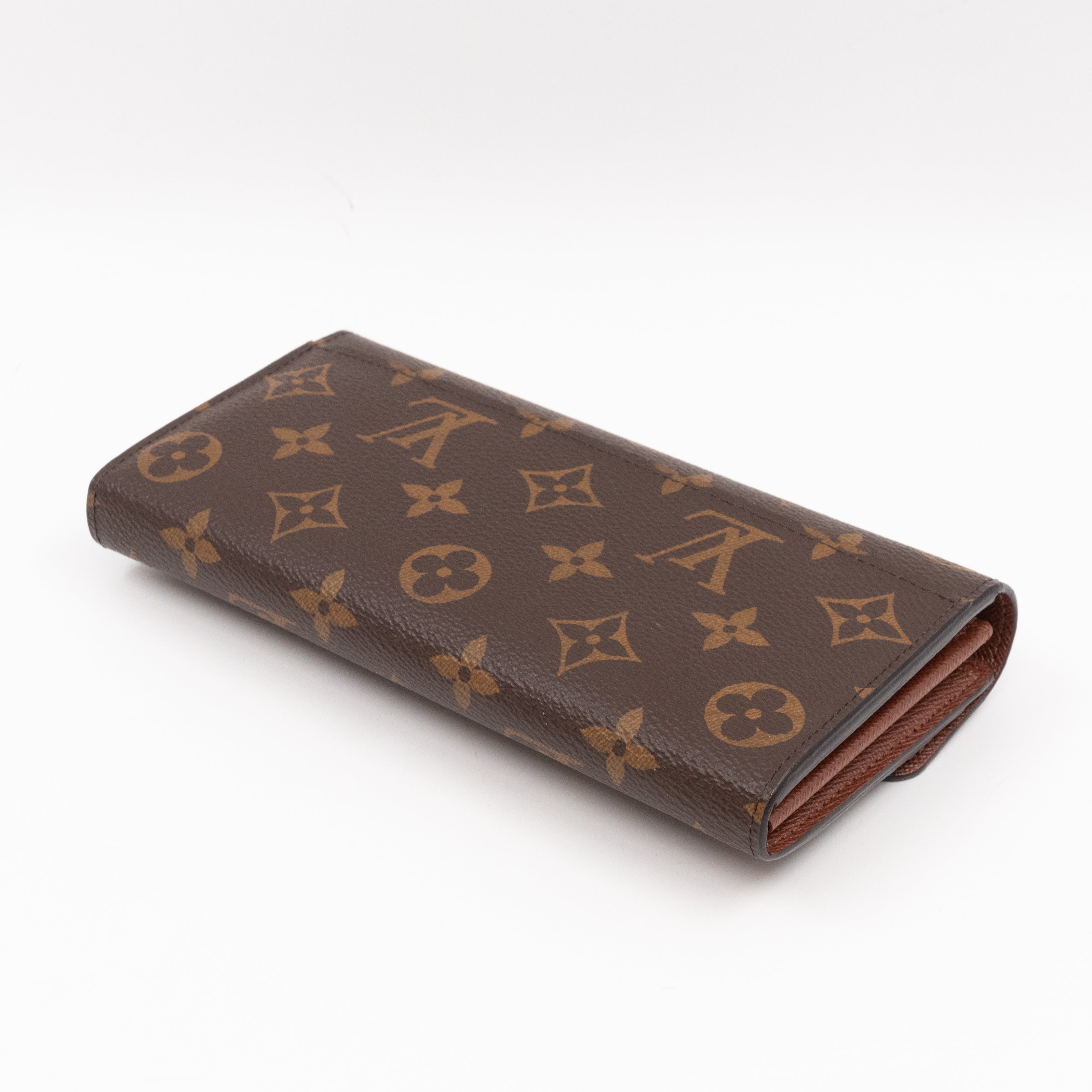 Sarah Wallet Monogram Brown