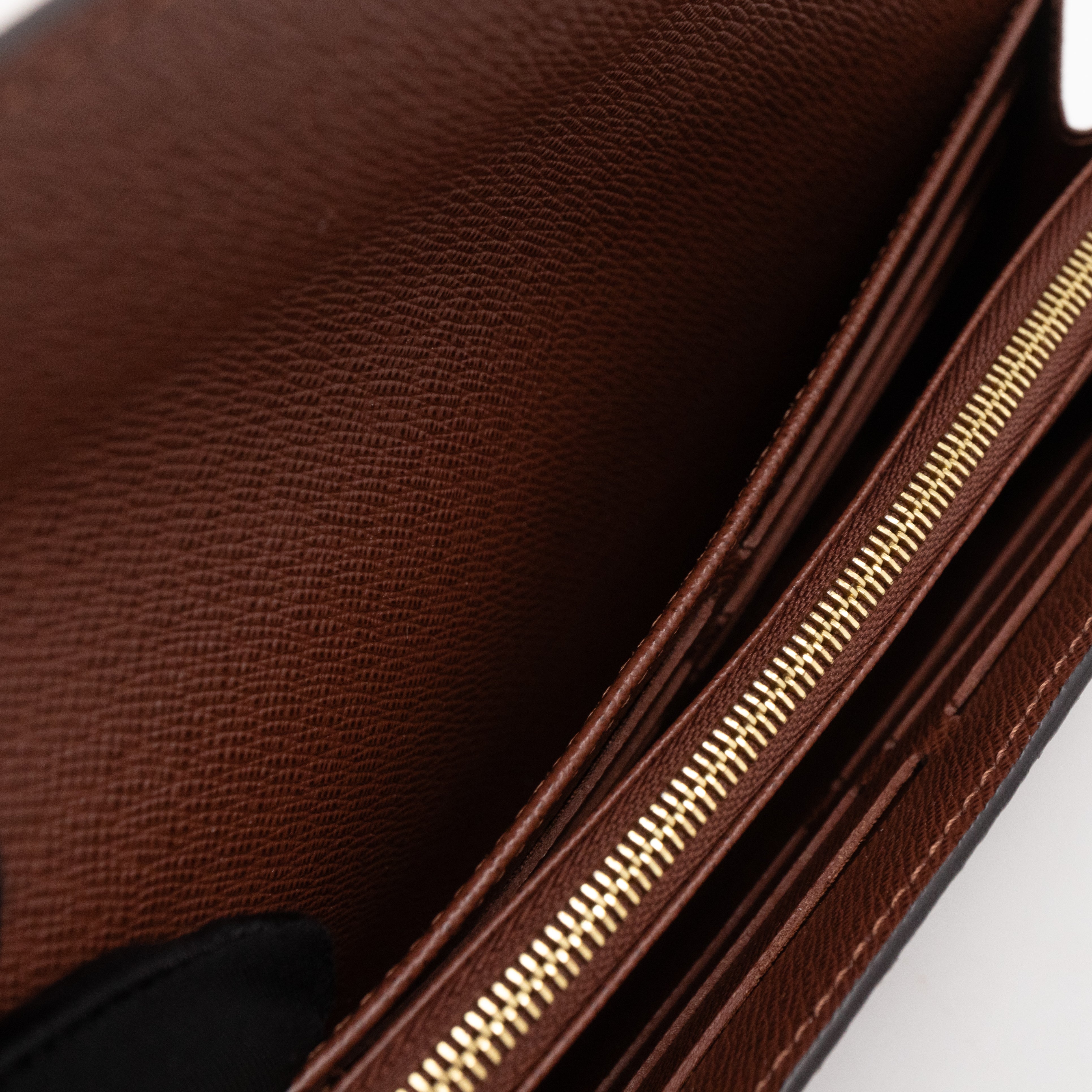 Sarah Wallet Monogram Brown