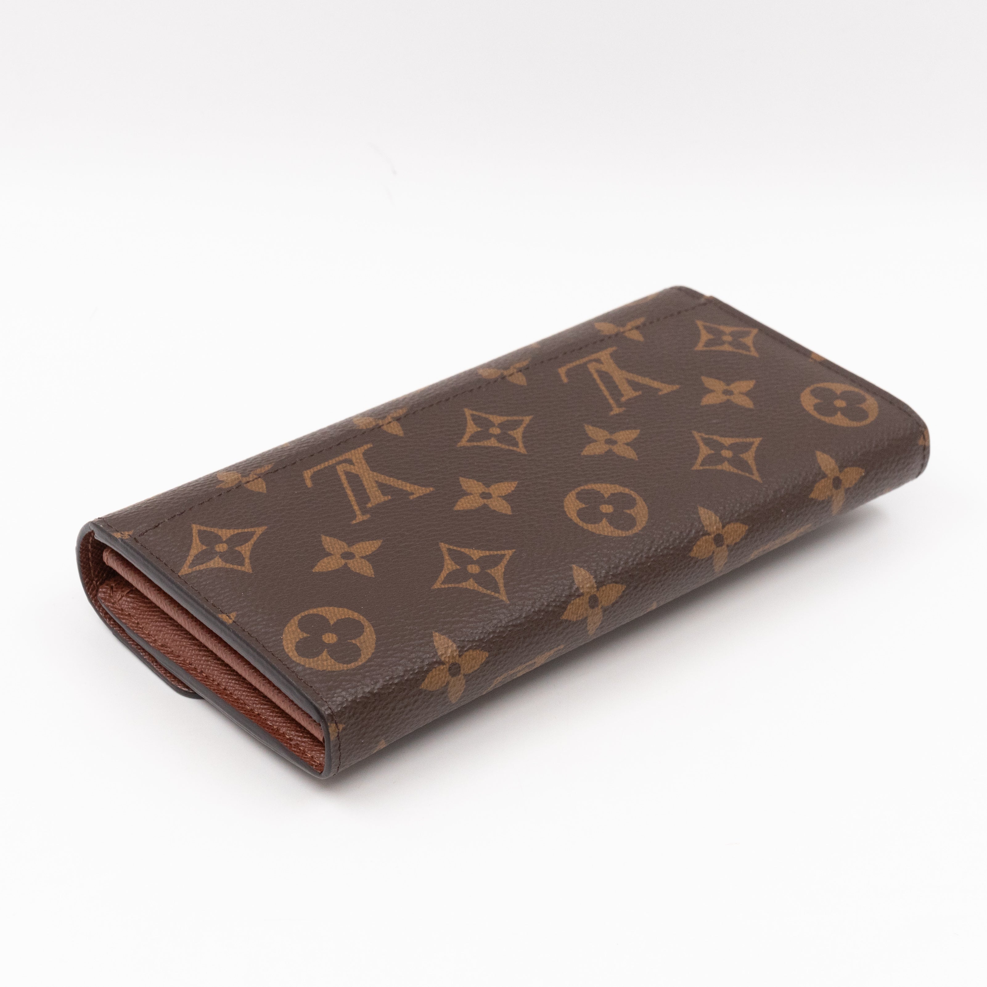 Sarah Wallet Monogram Brown
