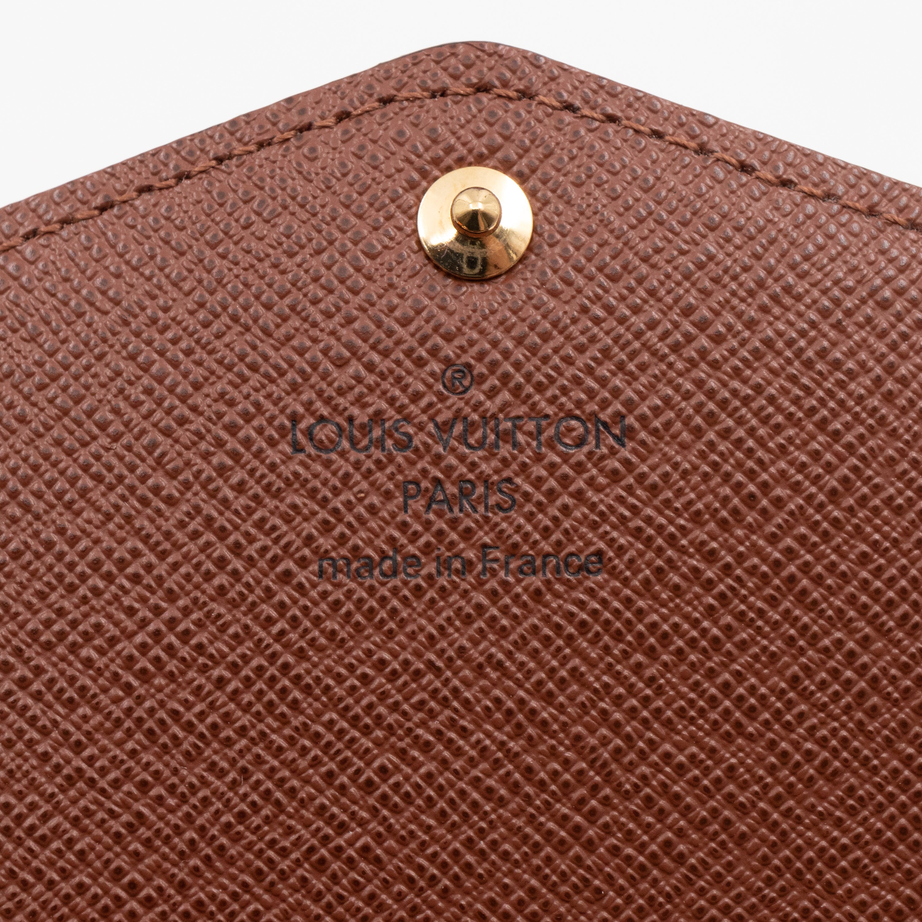 Sarah Wallet Monogram Brown