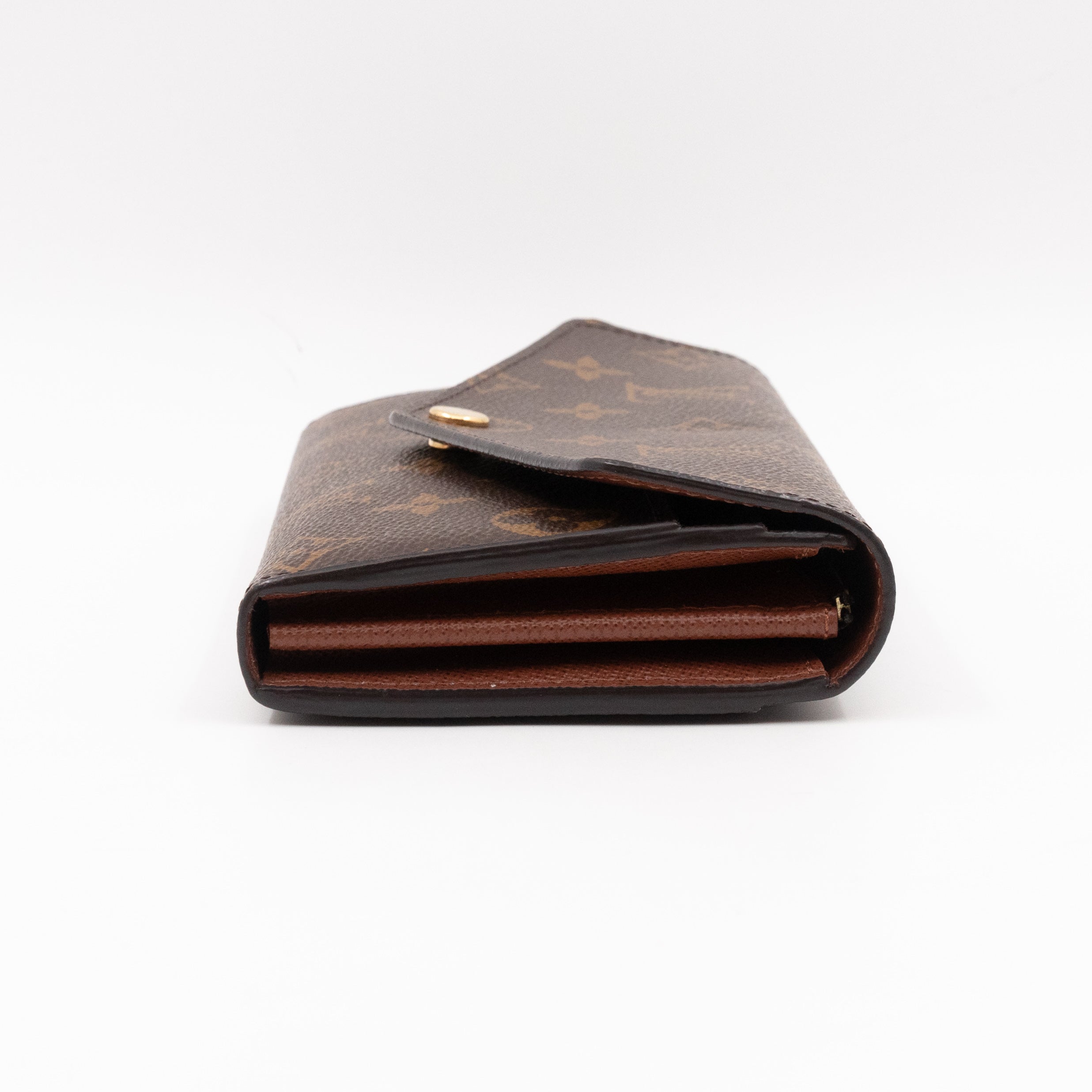 Sarah Wallet Monogram Brown
