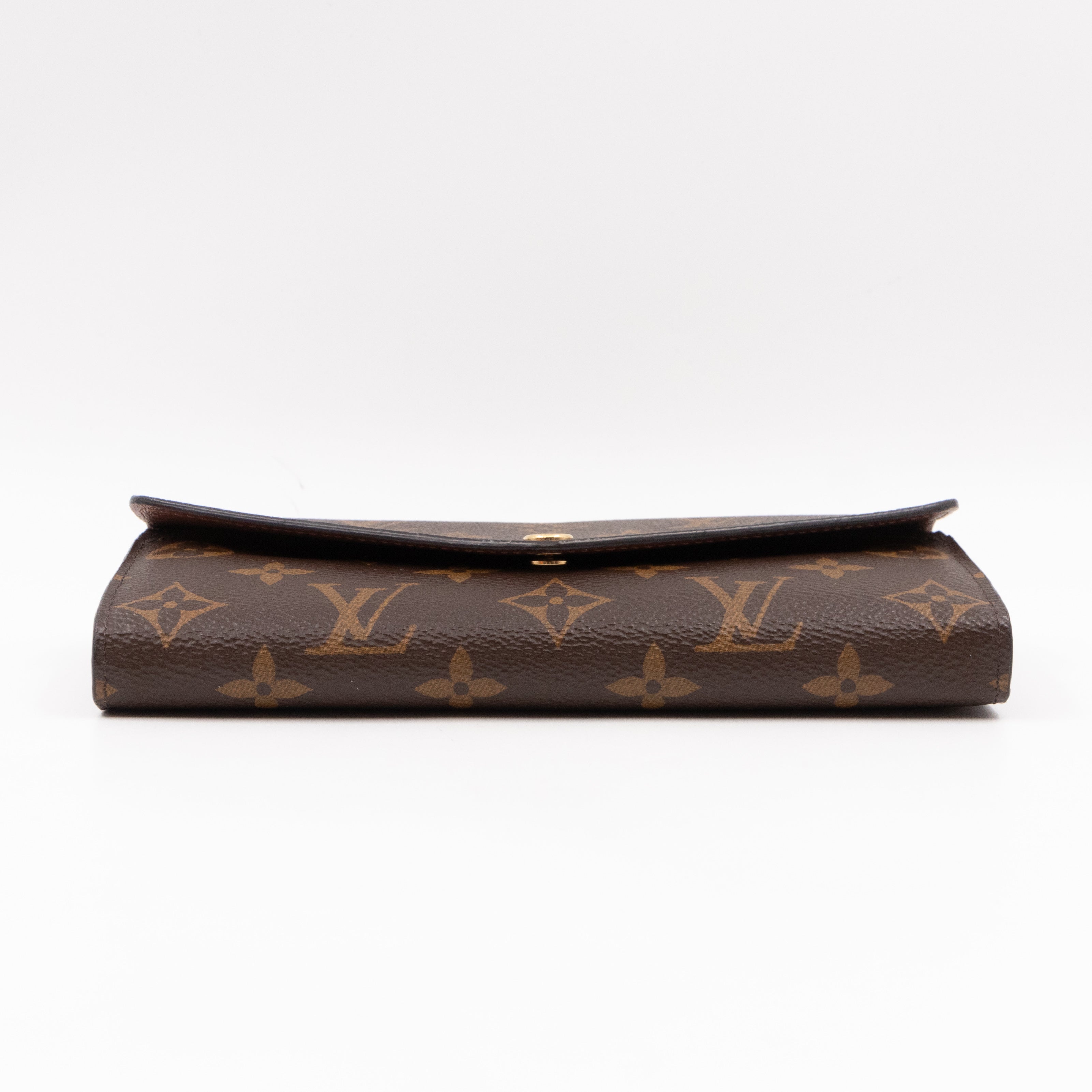 Sarah Wallet Monogram Brown