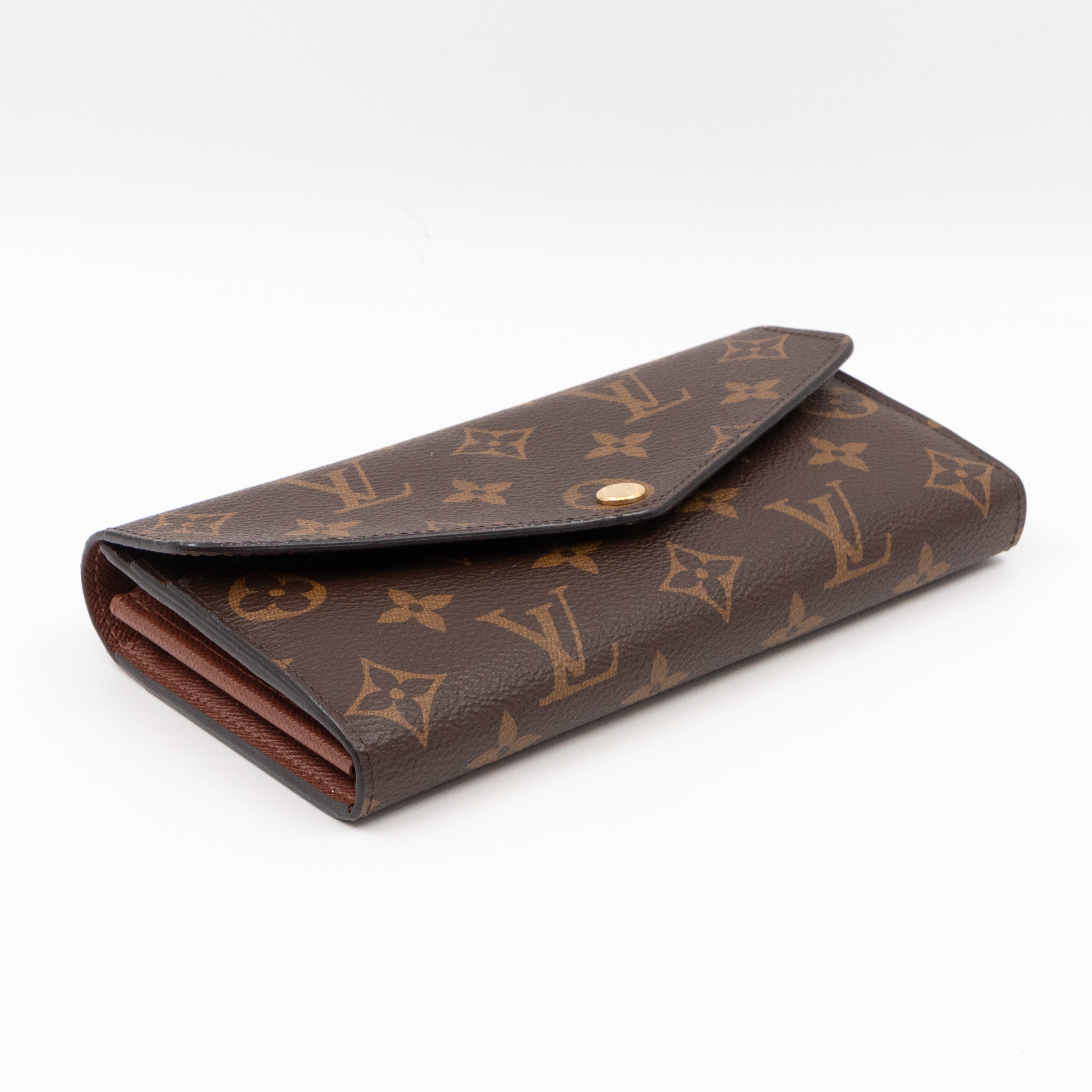 Sarah Wallet Monogram Brown