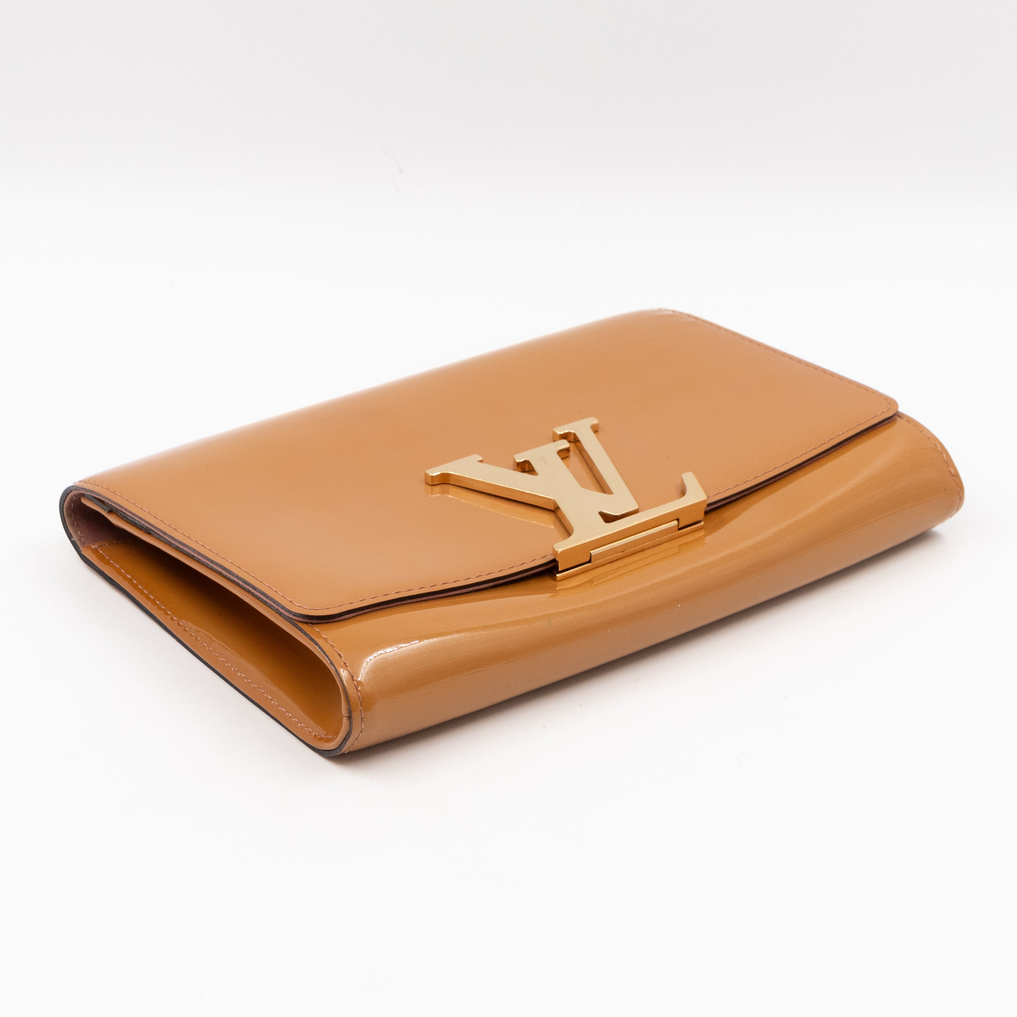 Louise Clutch Beige Vernis Gold