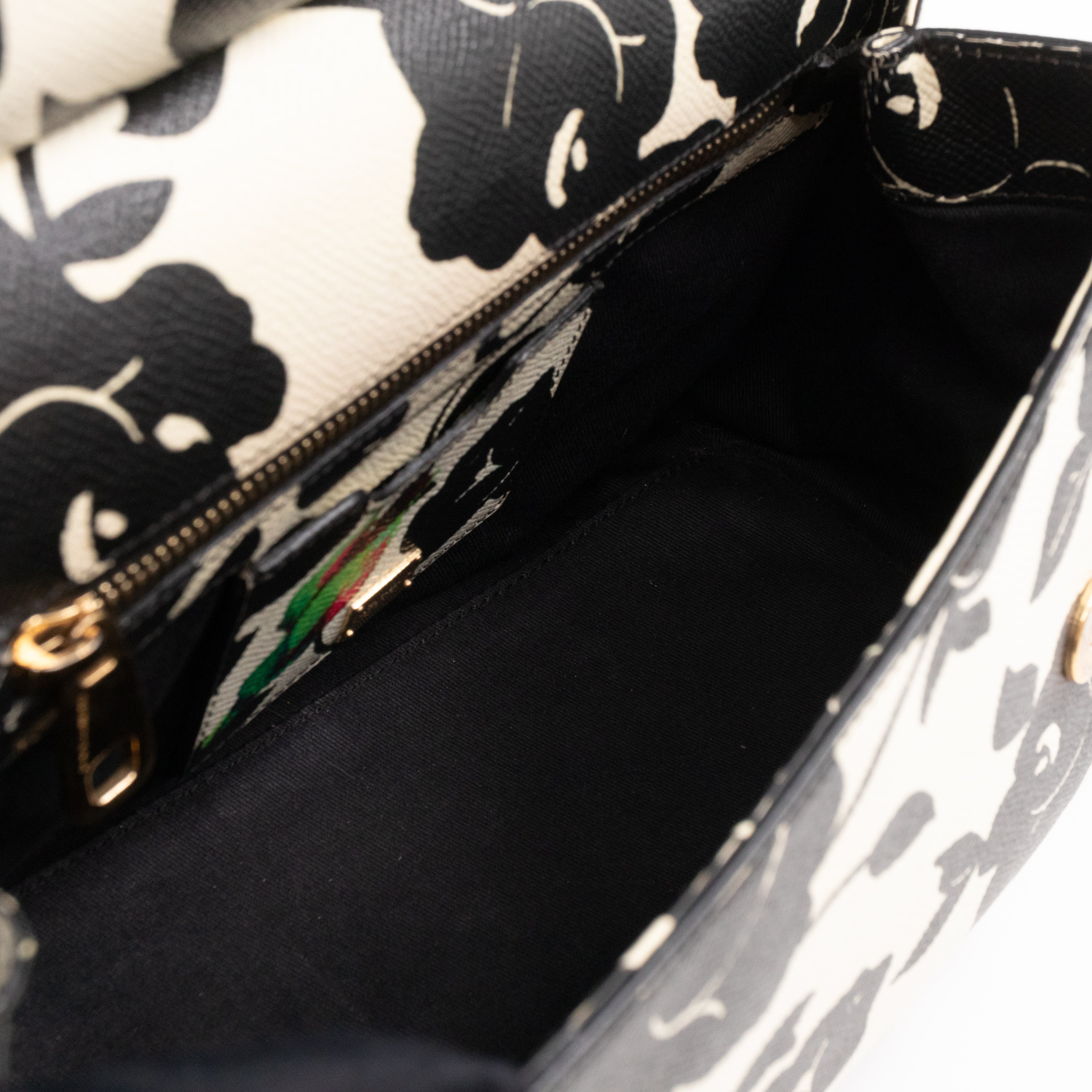 Sicily Red Roses Print Dauphine Leather