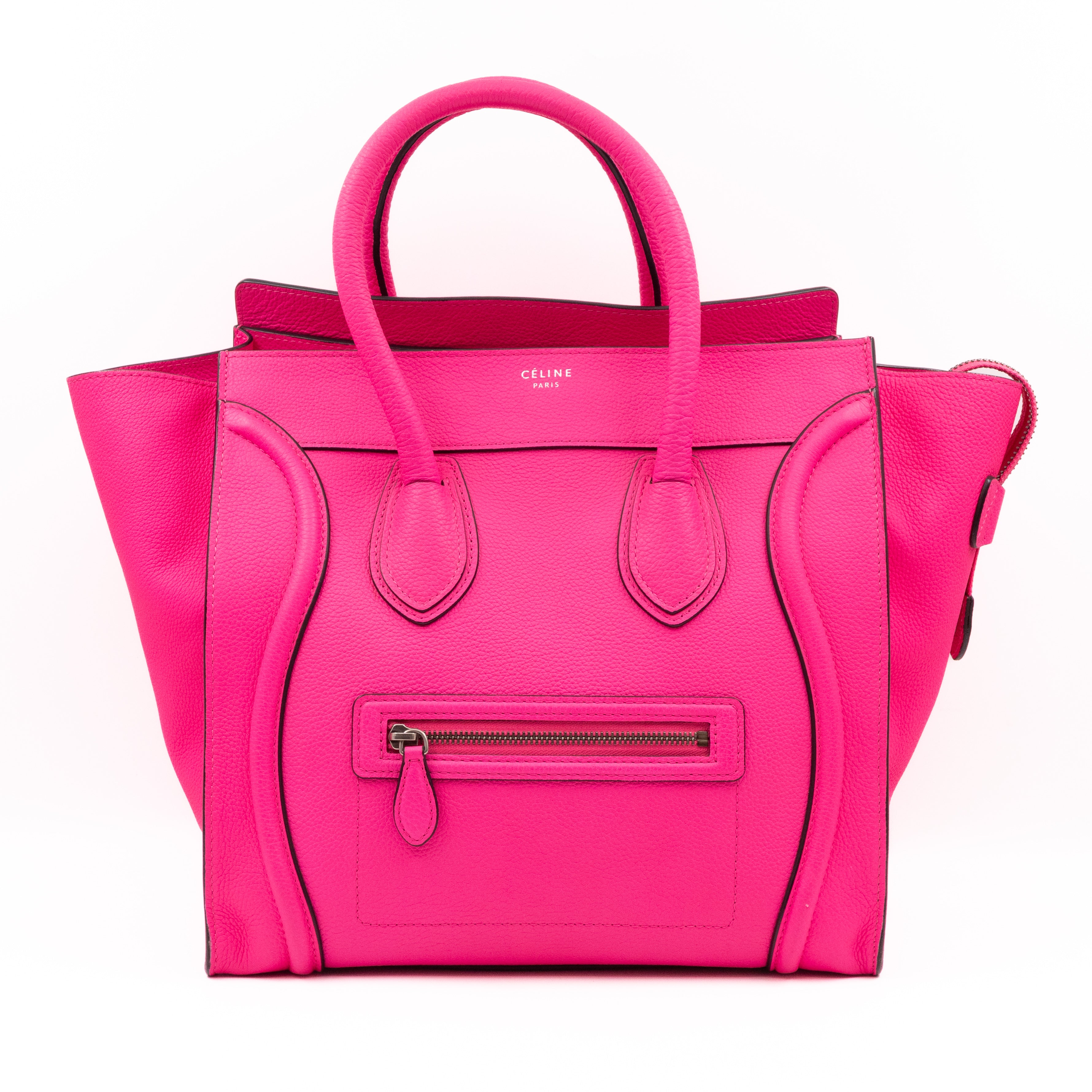 Mini Luggage Pink Leather
