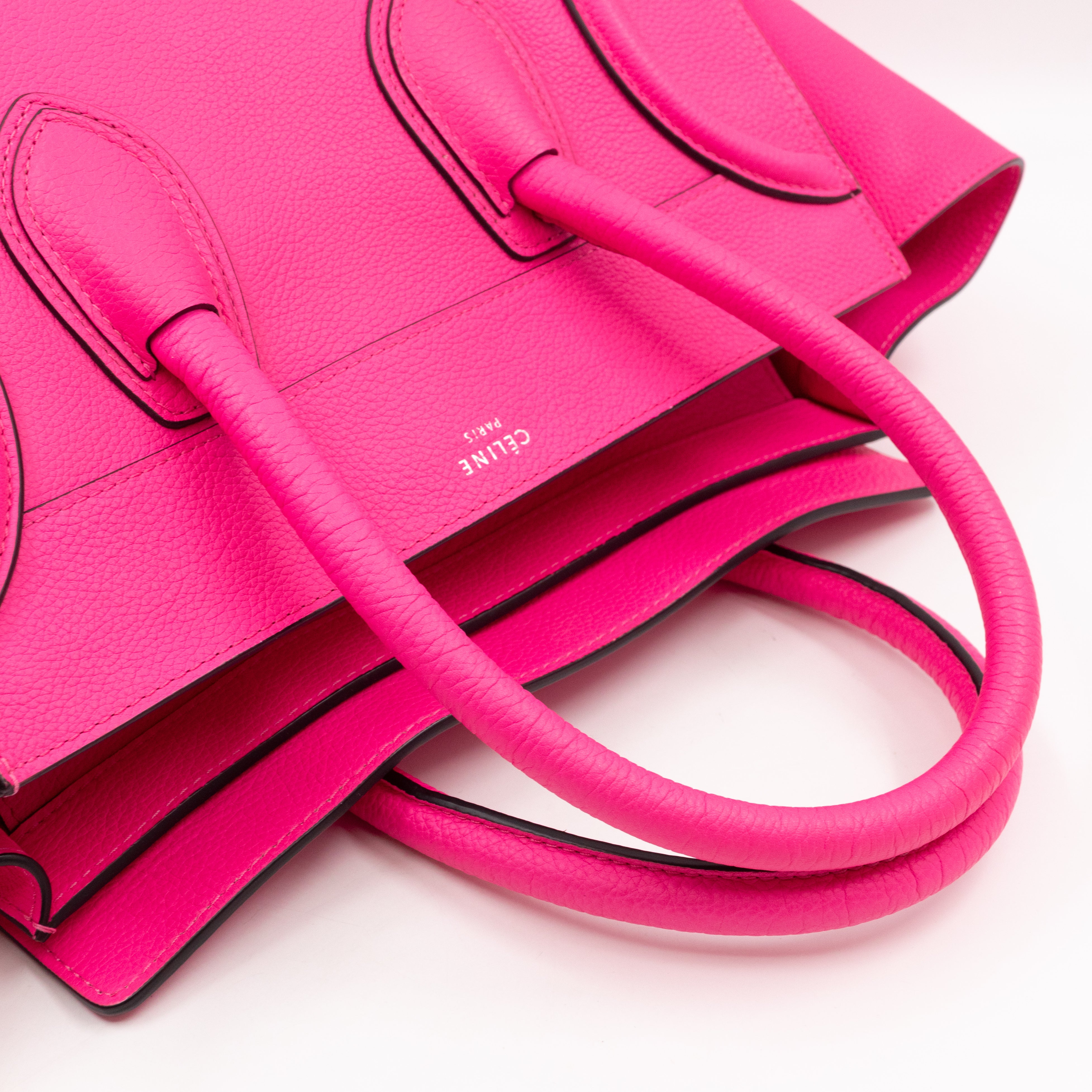 Mini Luggage Pink Leather