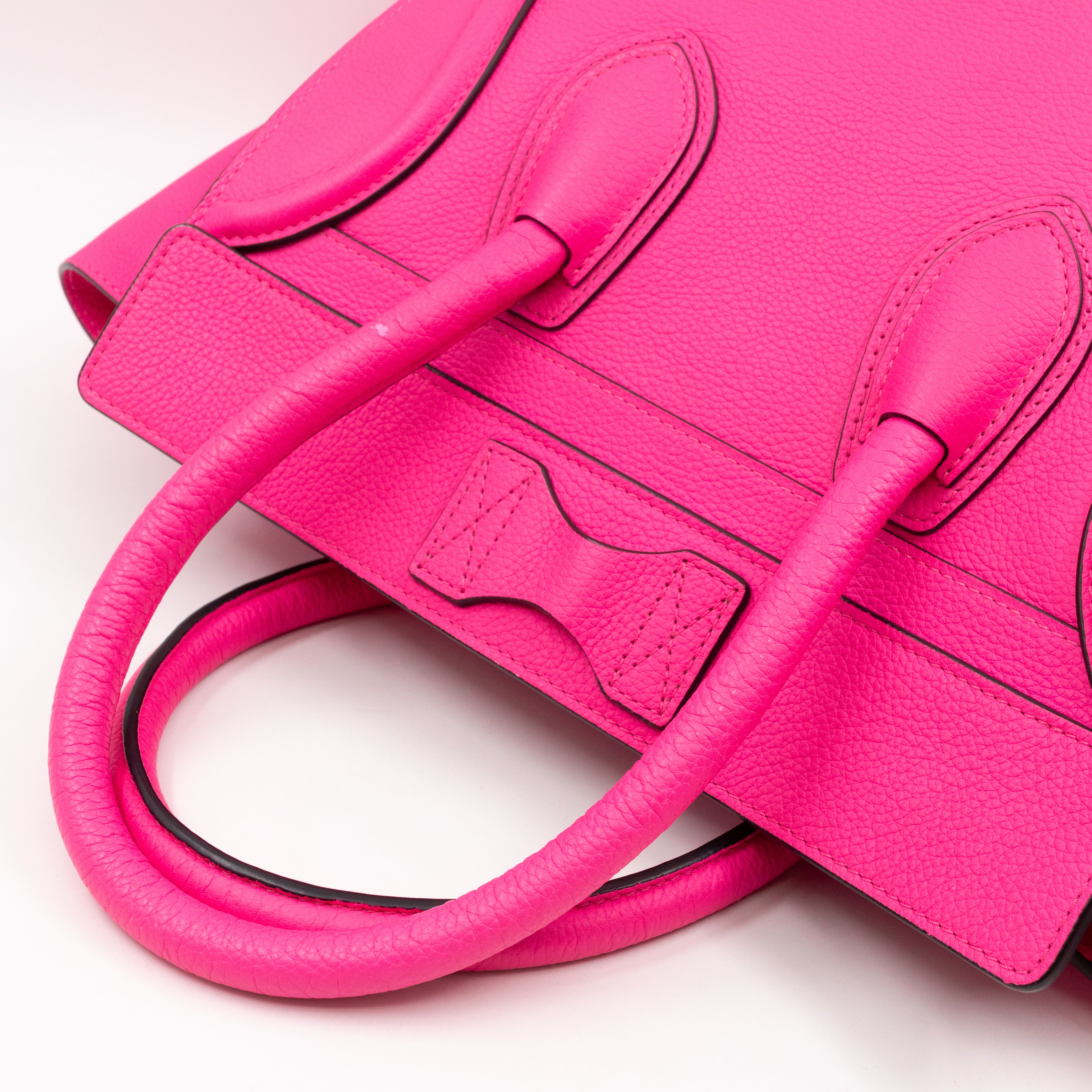 Mini Luggage Pink Leather