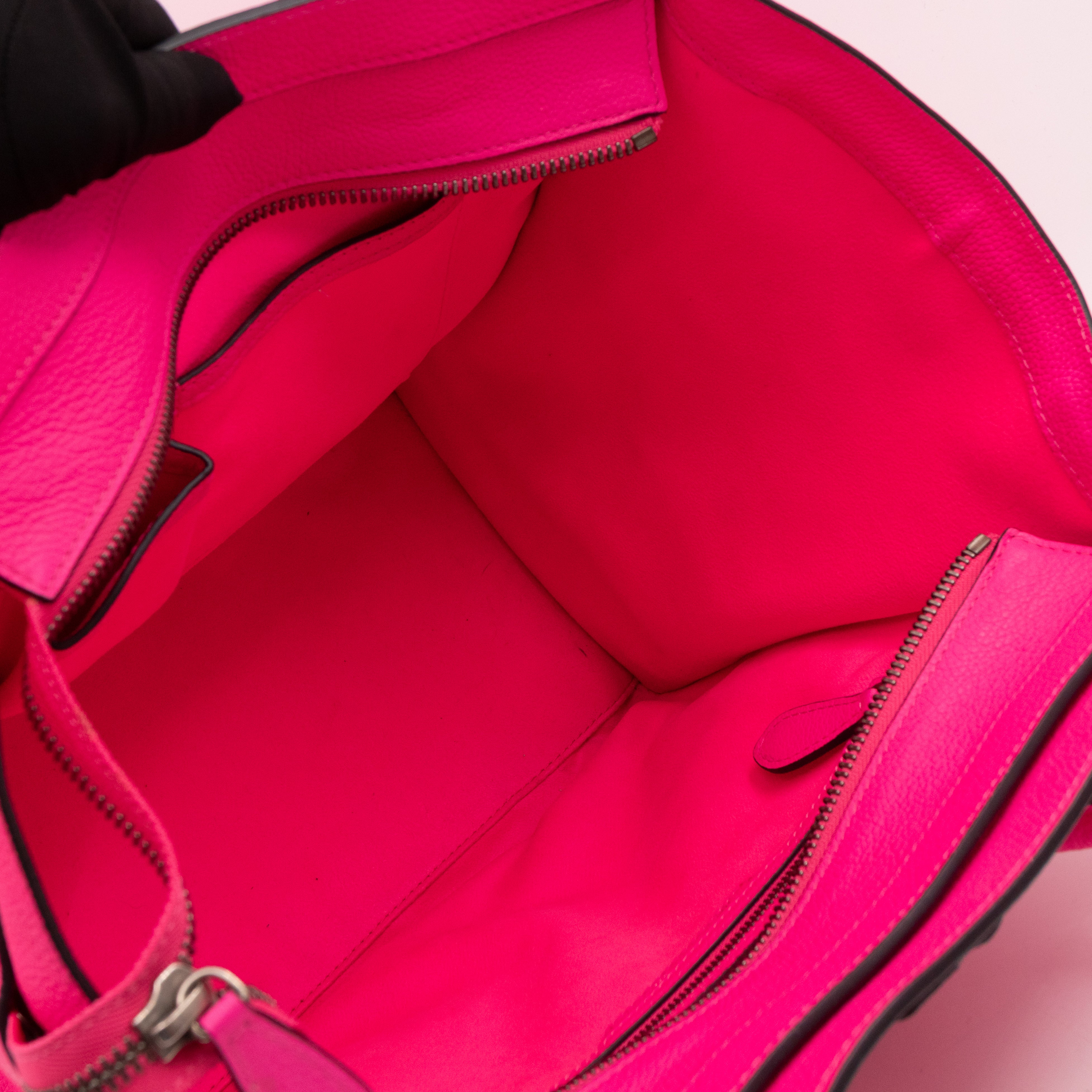 Mini Luggage Pink Leather