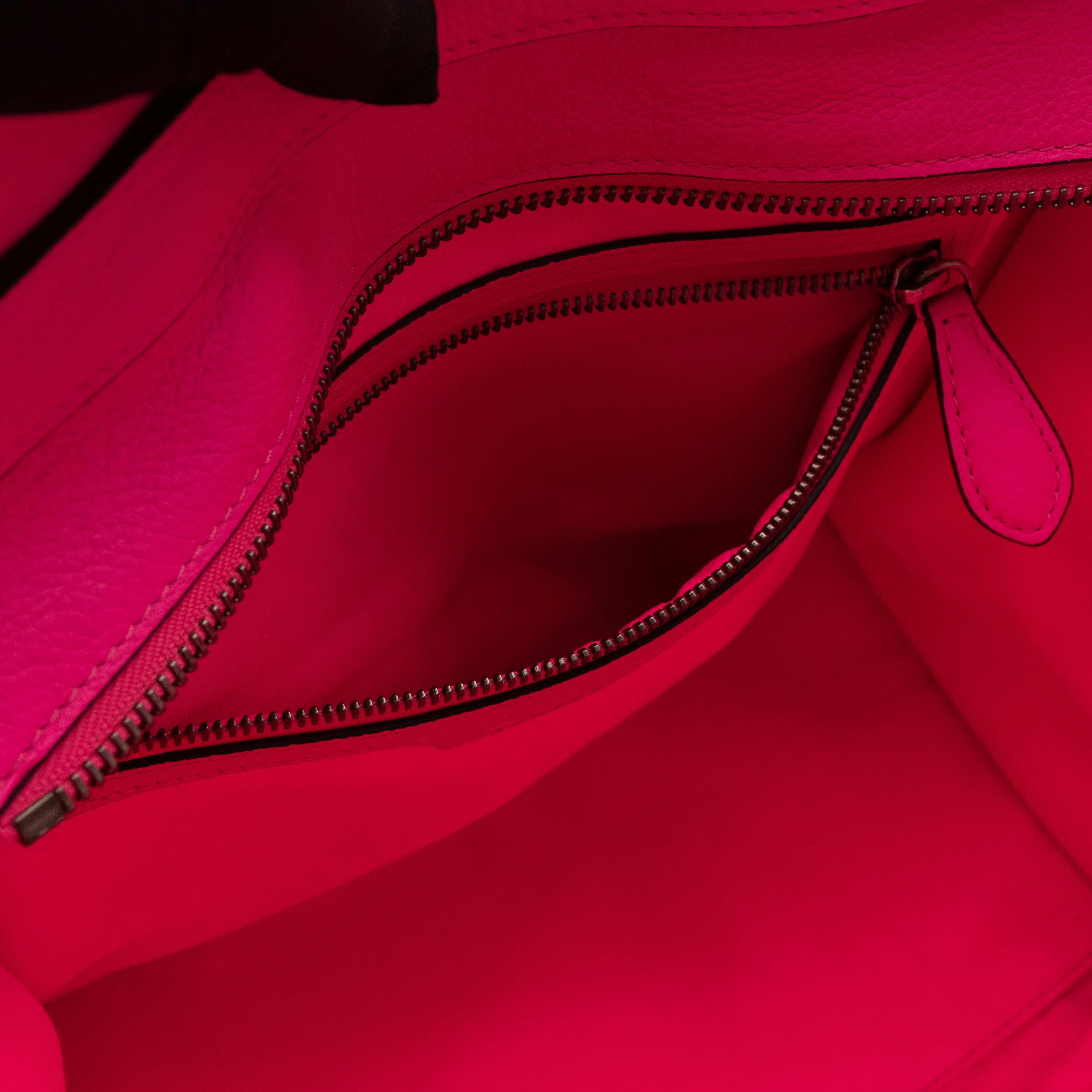 Mini Luggage Pink Leather