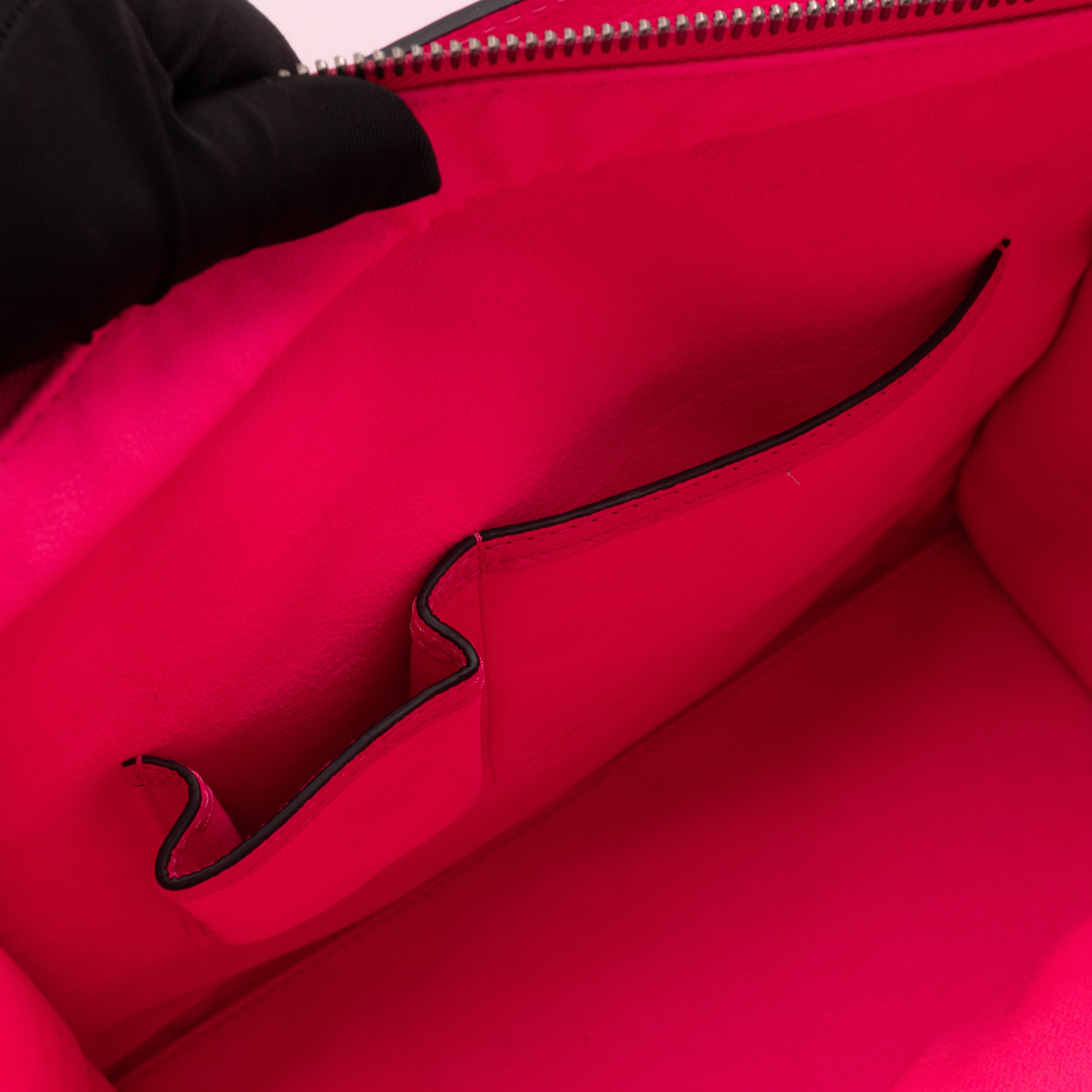 Mini Luggage Pink Leather