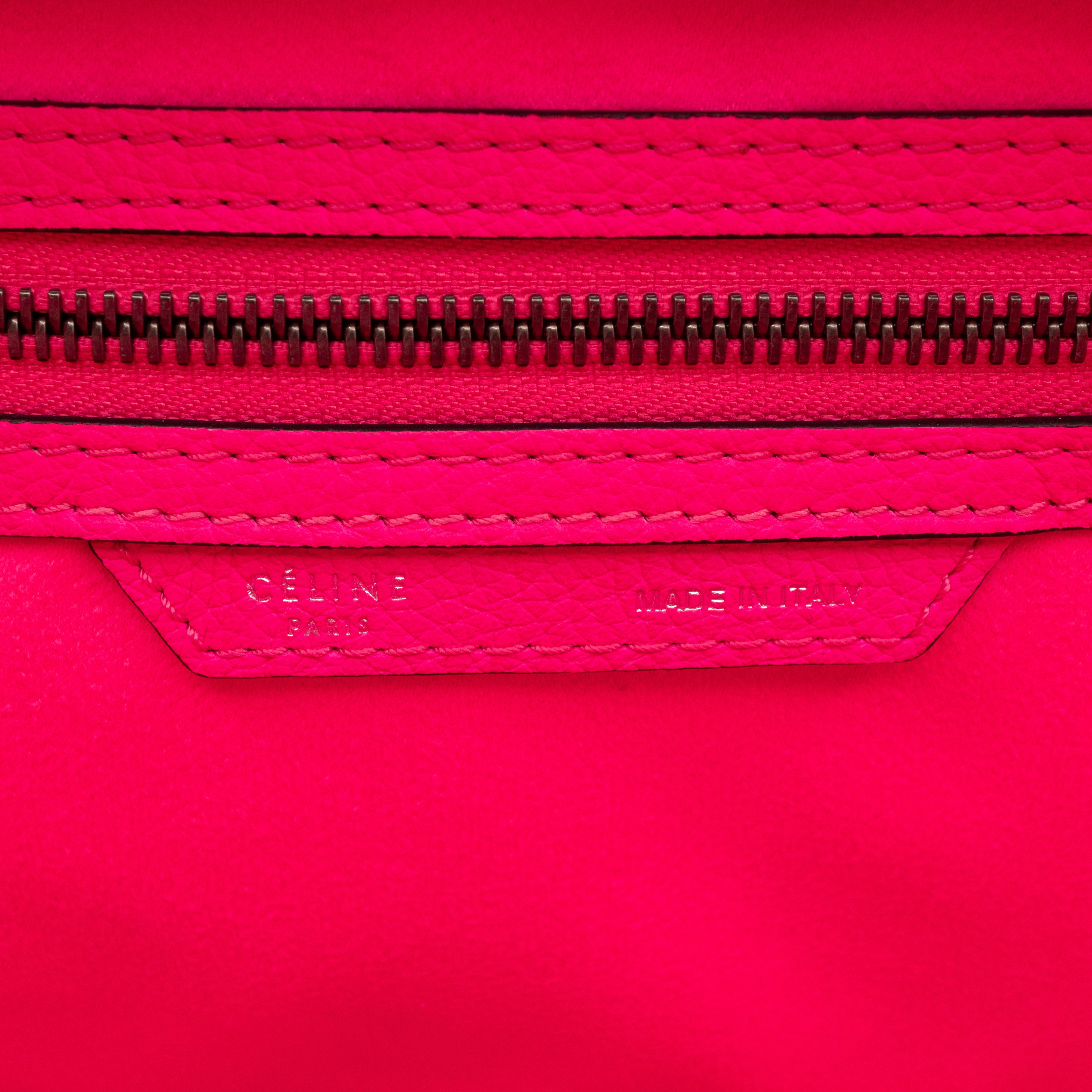 Mini Luggage Pink Leather