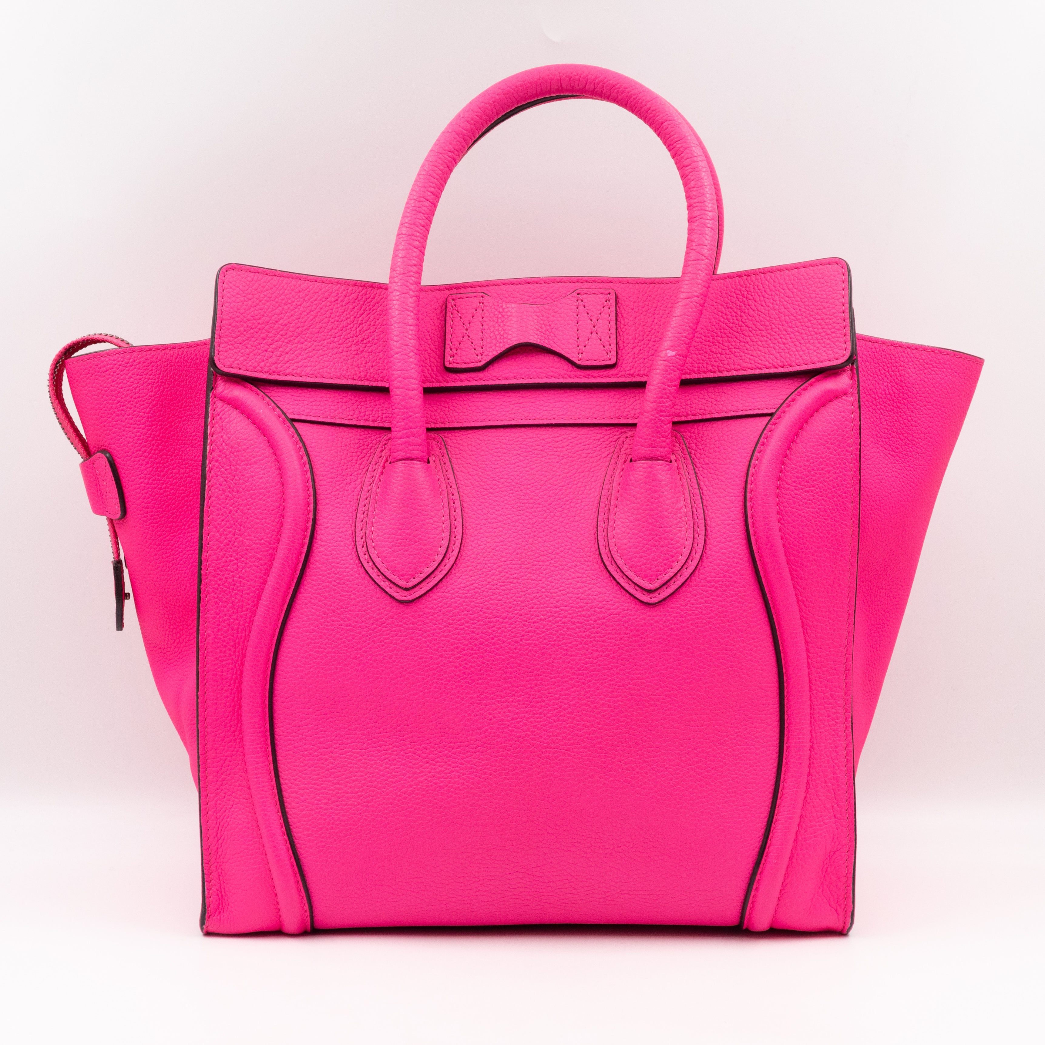 Mini Luggage Pink Leather