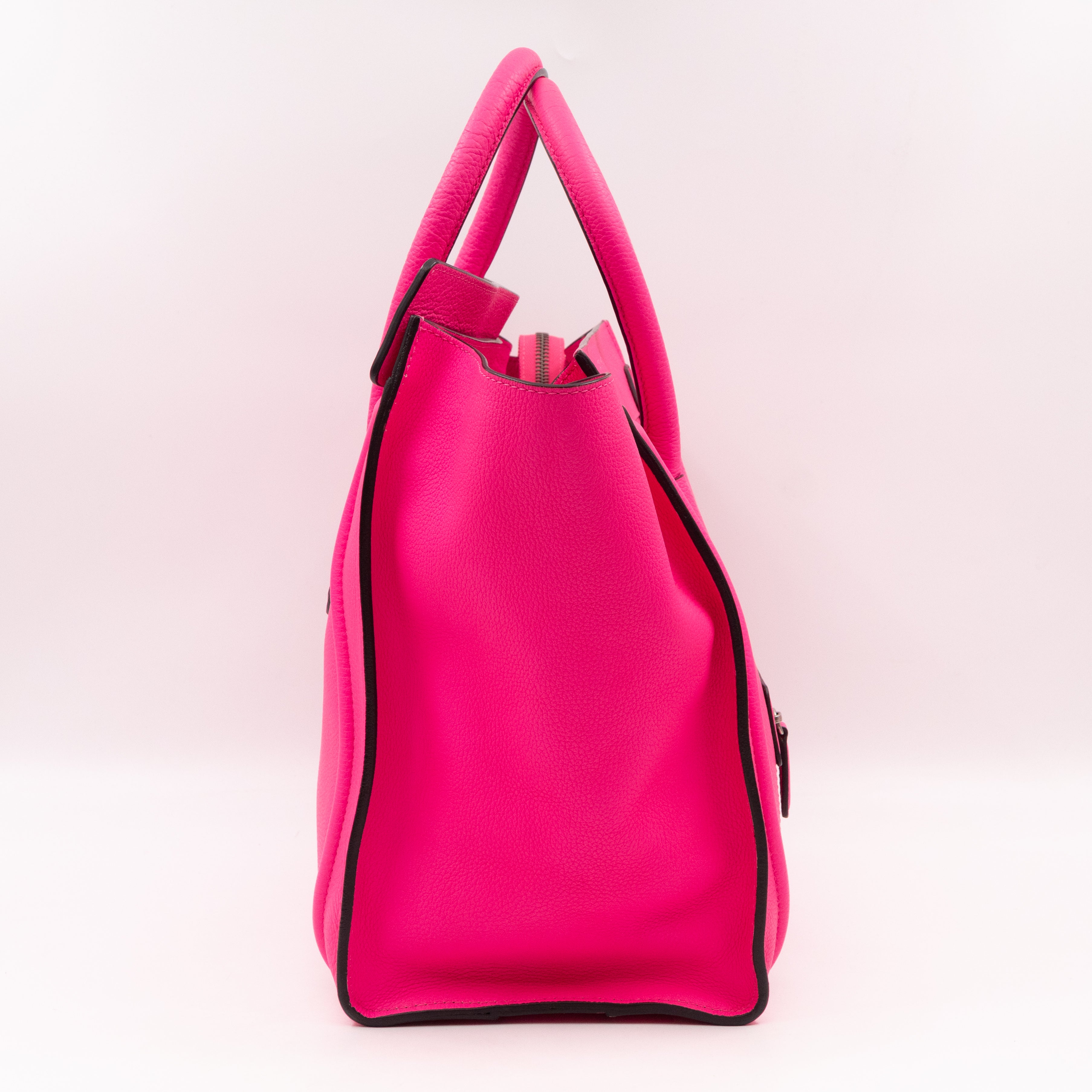 Mini Luggage Pink Leather