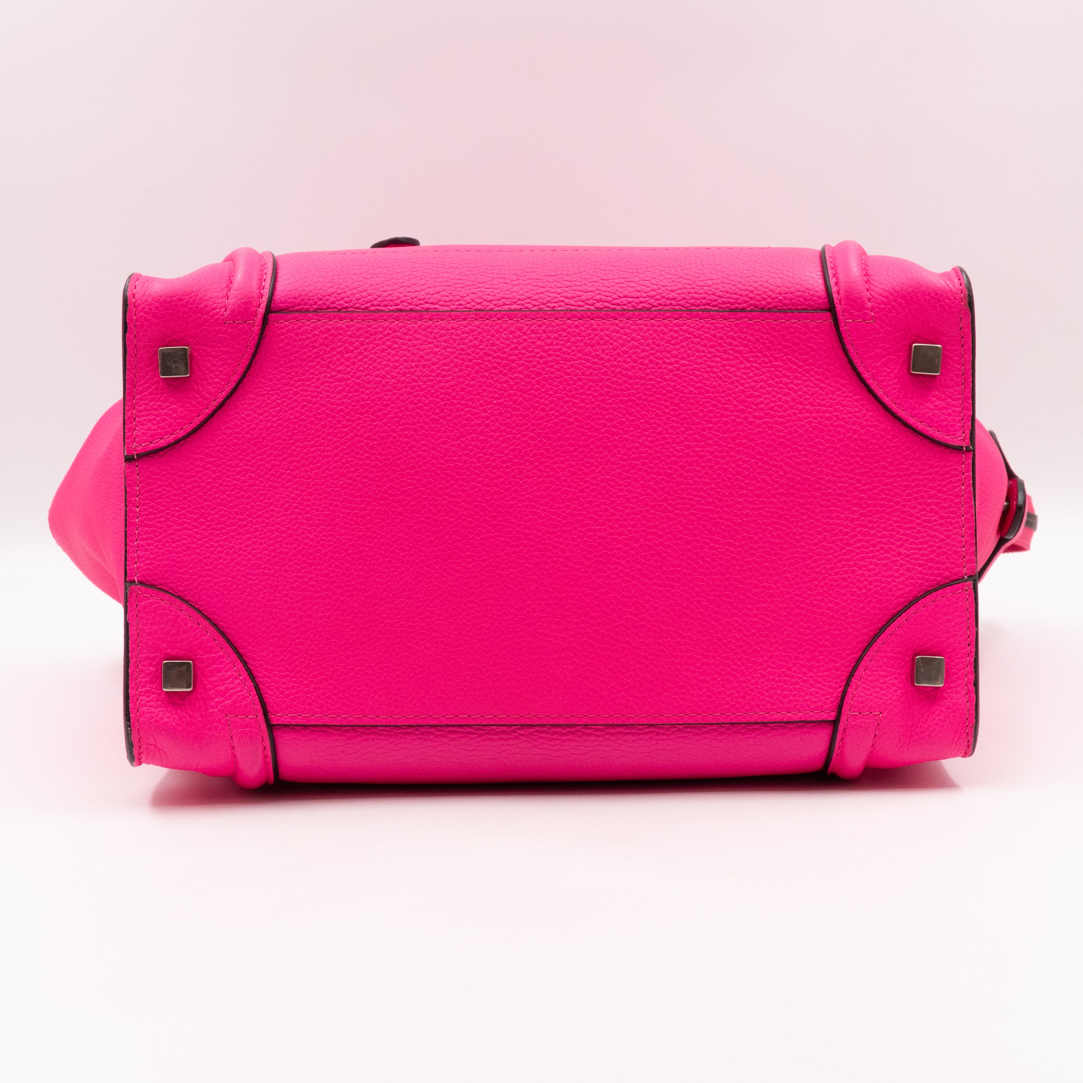 Mini Luggage Pink Leather
