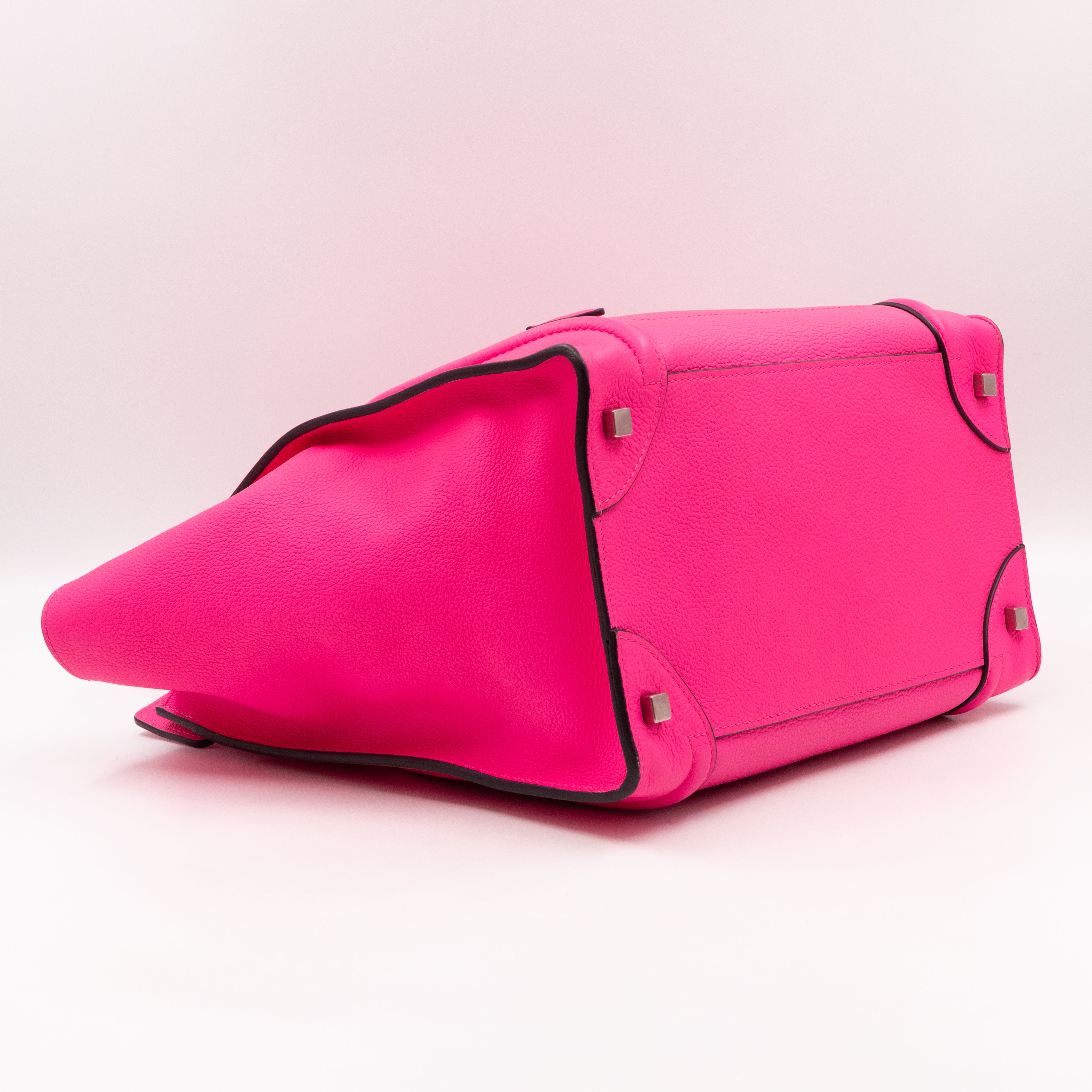 Mini Luggage Pink Leather