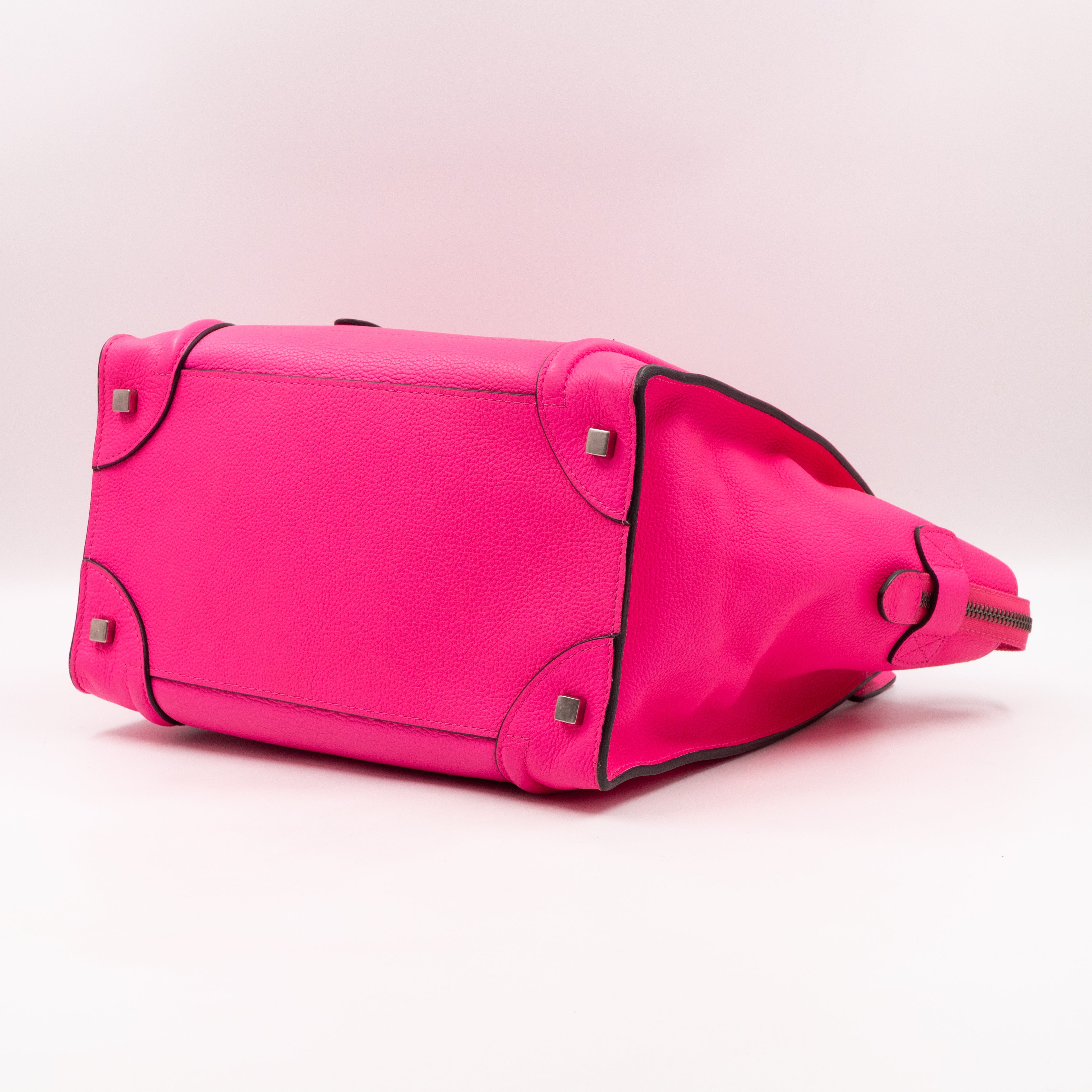 Mini Luggage Pink Leather