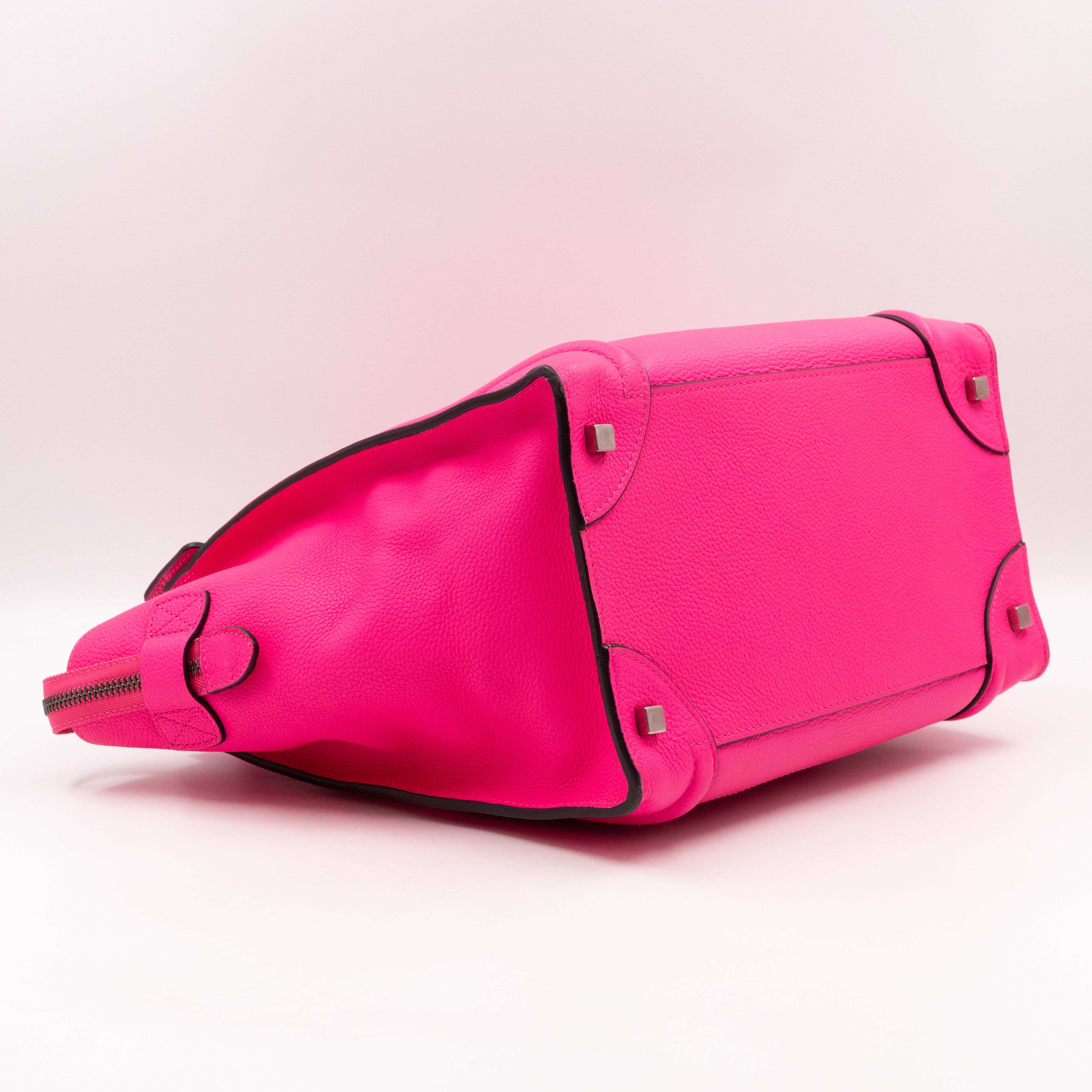 Mini Luggage Pink Leather