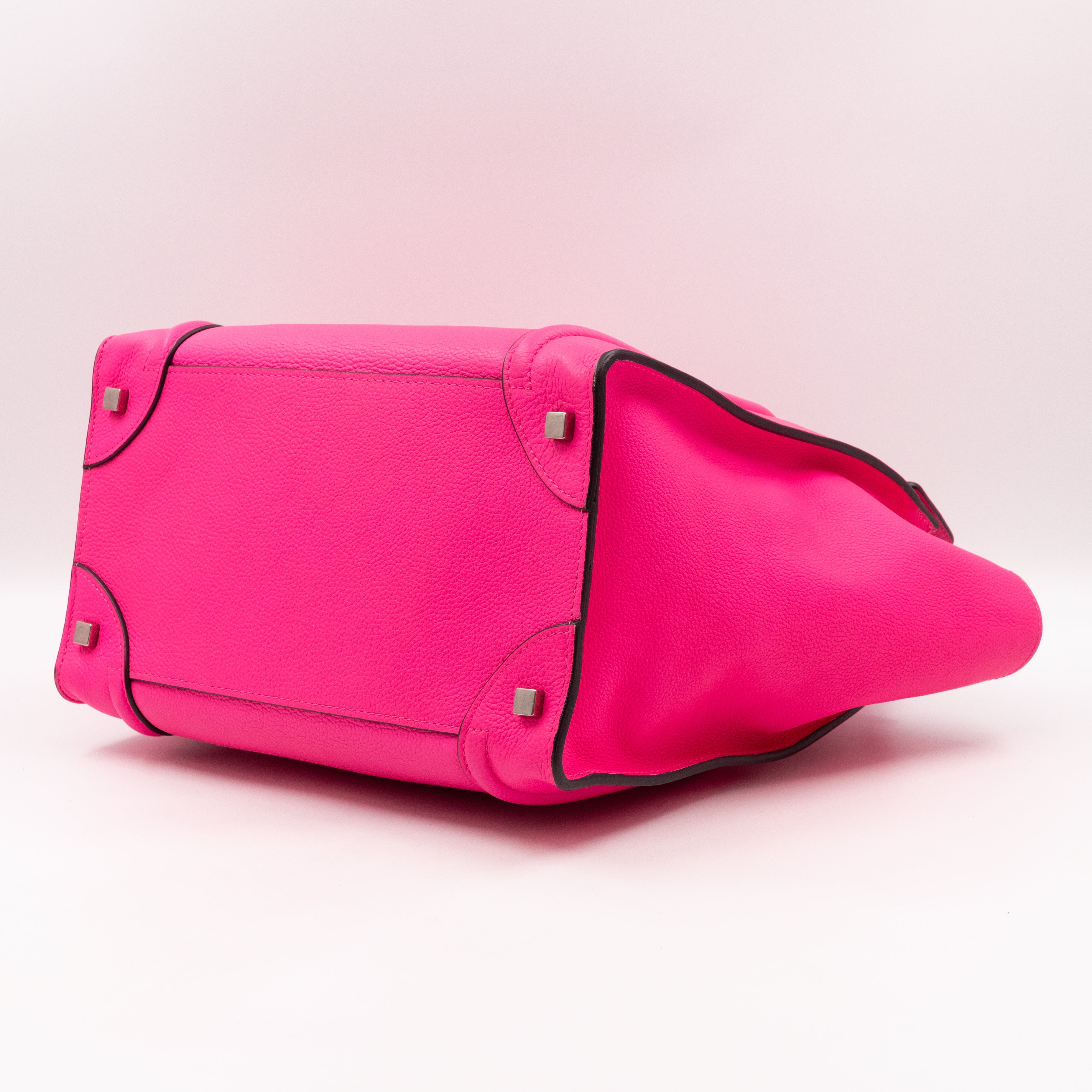 Mini Luggage Pink Leather