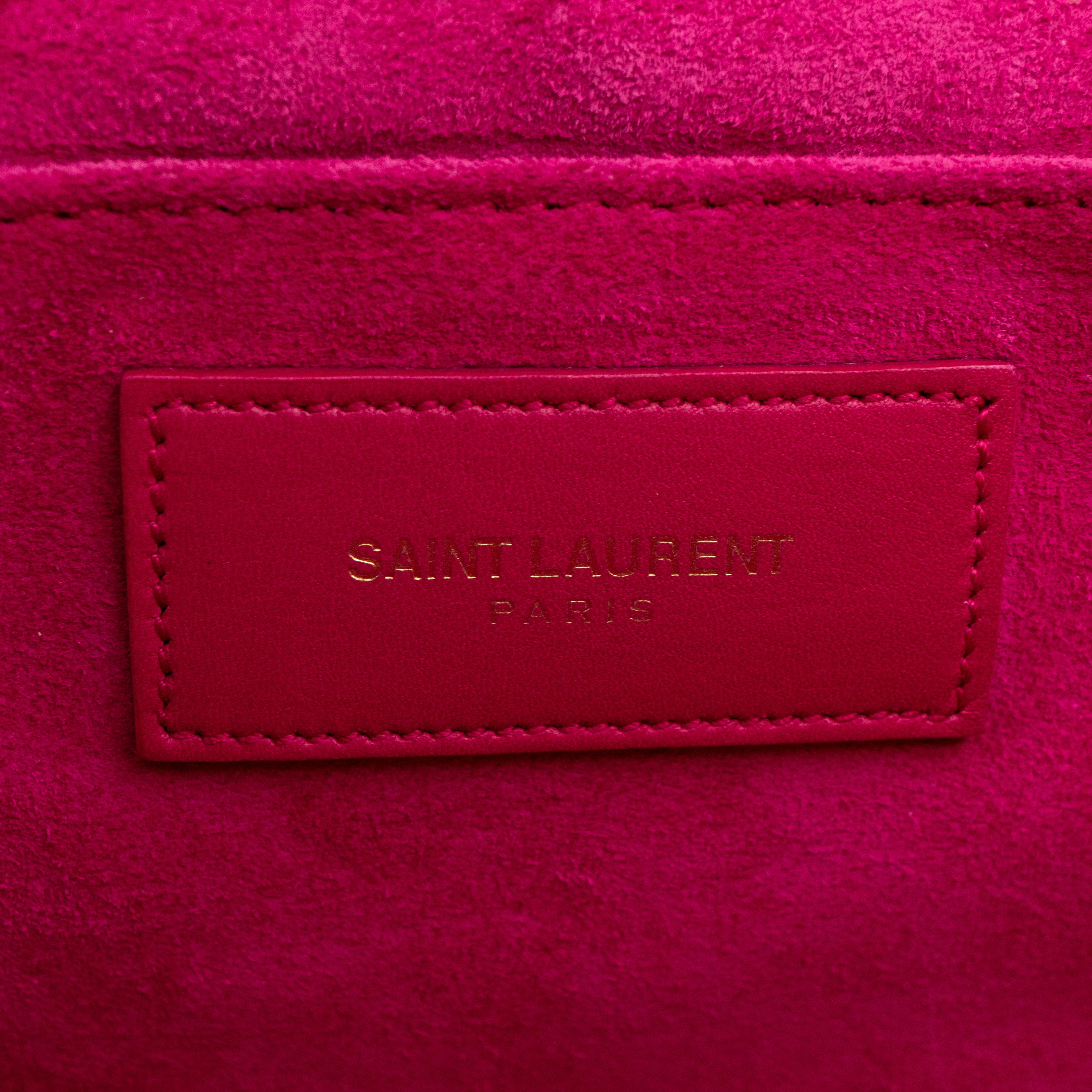 Chyc Ligne Y Clutch Pink Smooth Leather