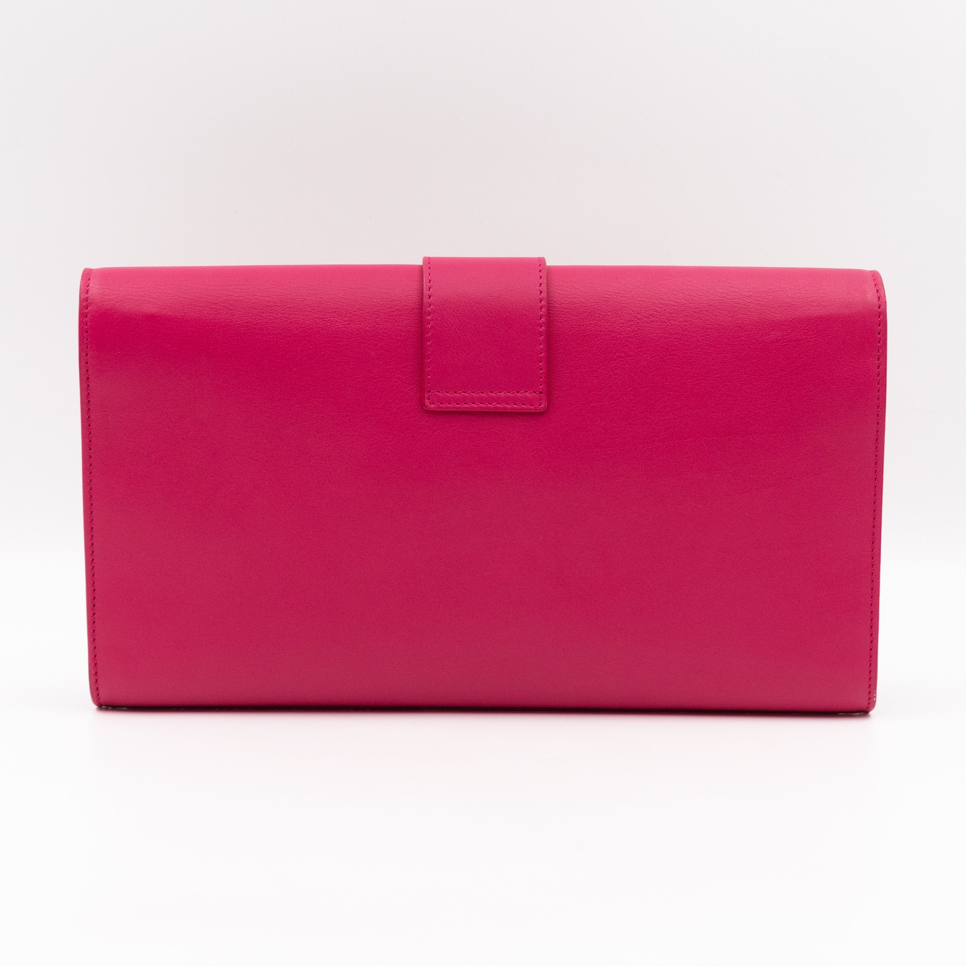 Chyc Ligne Y Clutch Pink Smooth Leather