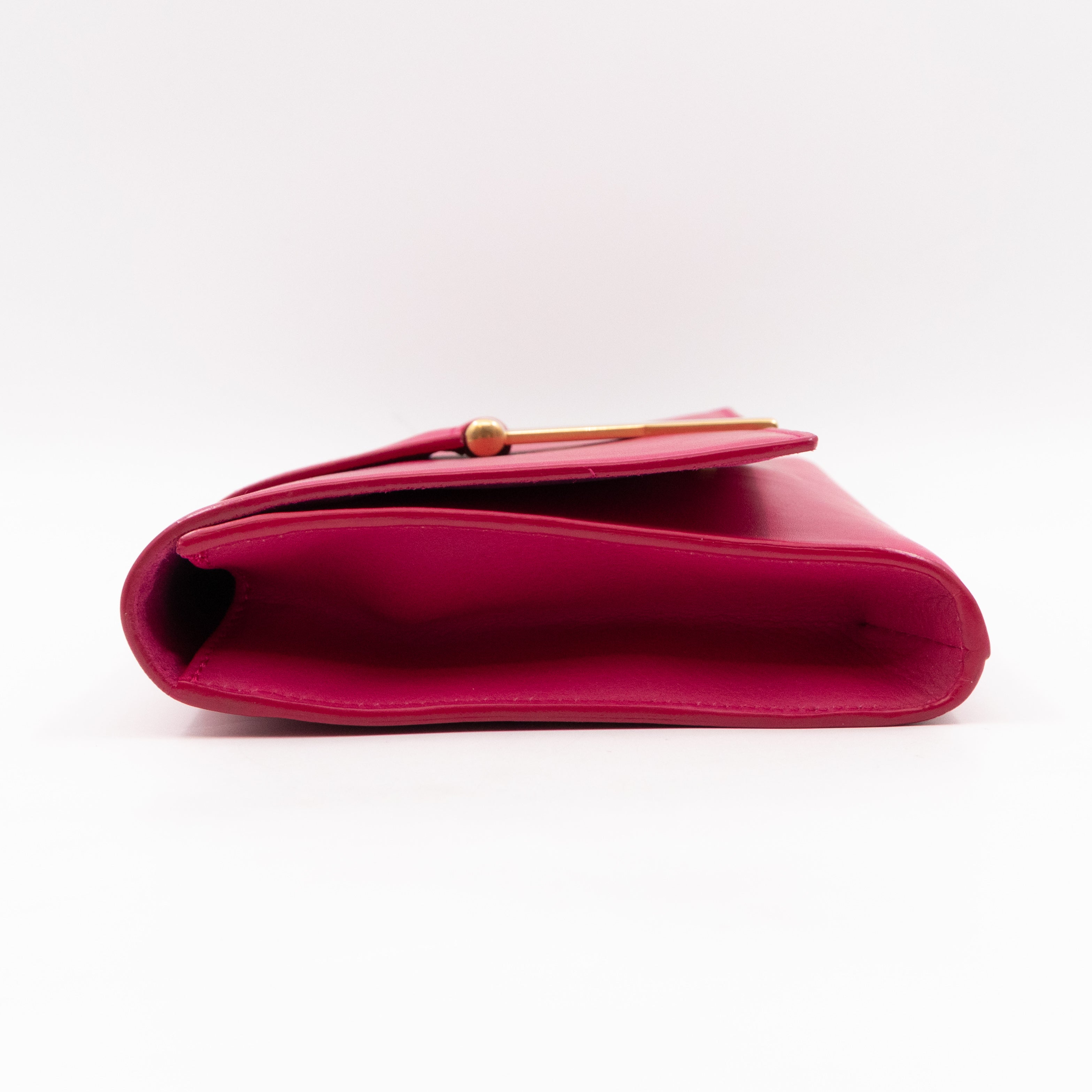 Chyc Ligne Y Clutch Pink Smooth Leather