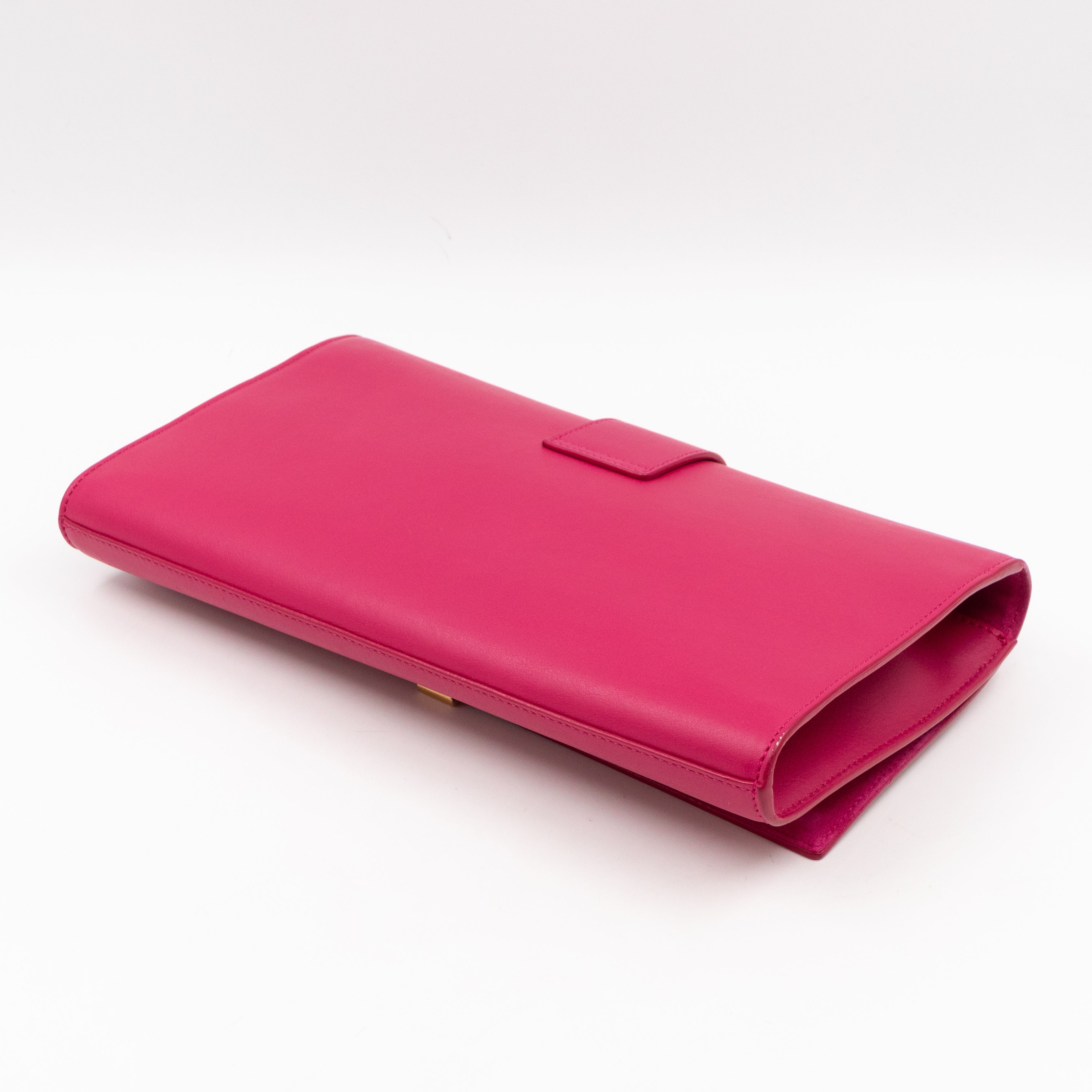Chyc Ligne Y Clutch Pink Smooth Leather