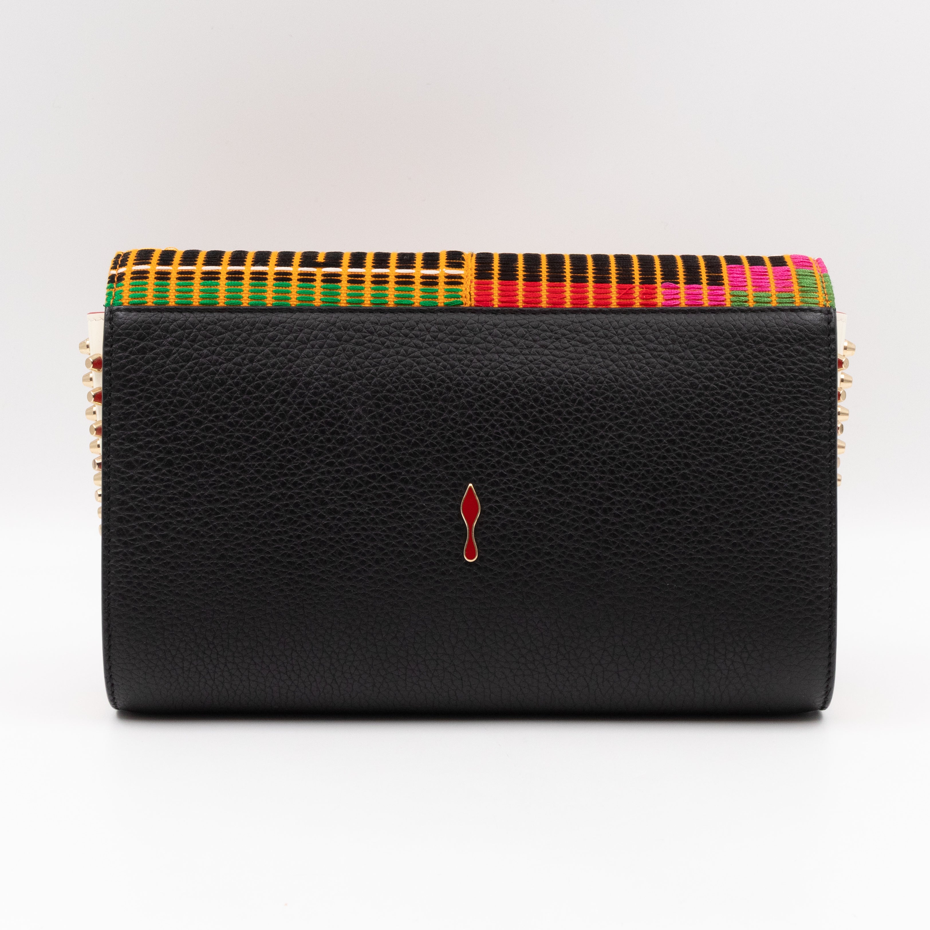 Christian Louboutin Paloma Africube Multicolor Clutch Embroidered