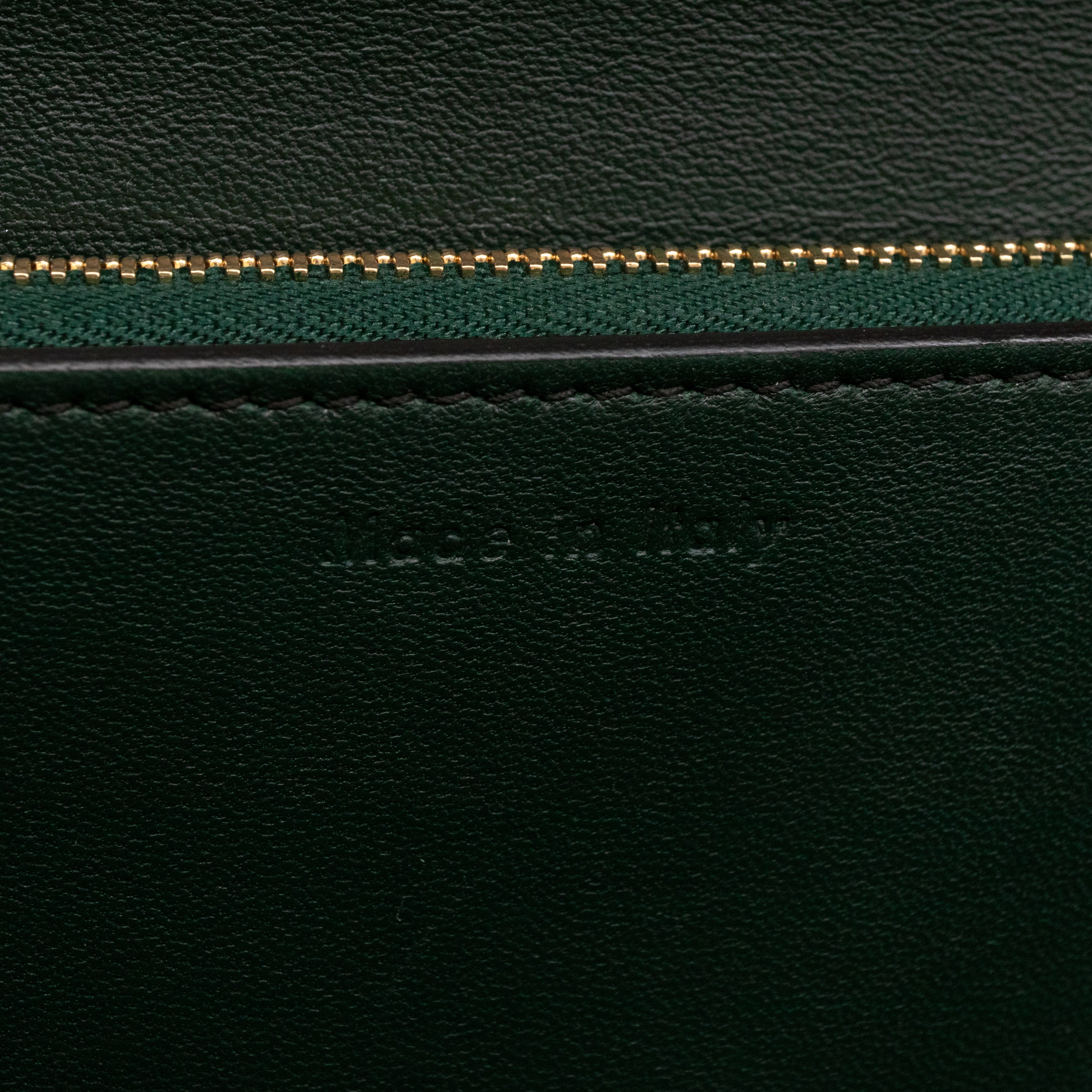 Classic Box Medium Green Leather