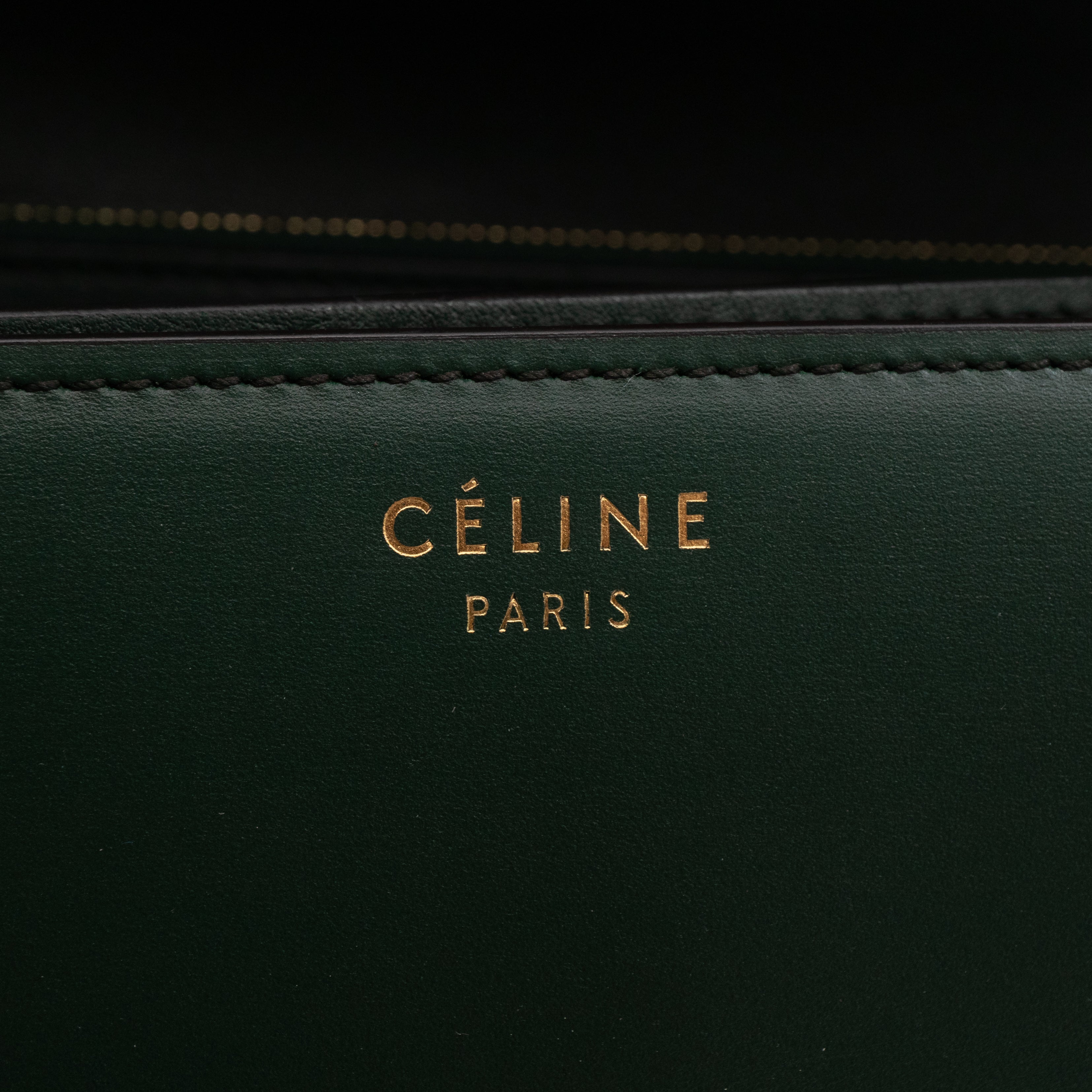 Classic Box Medium Green Leather