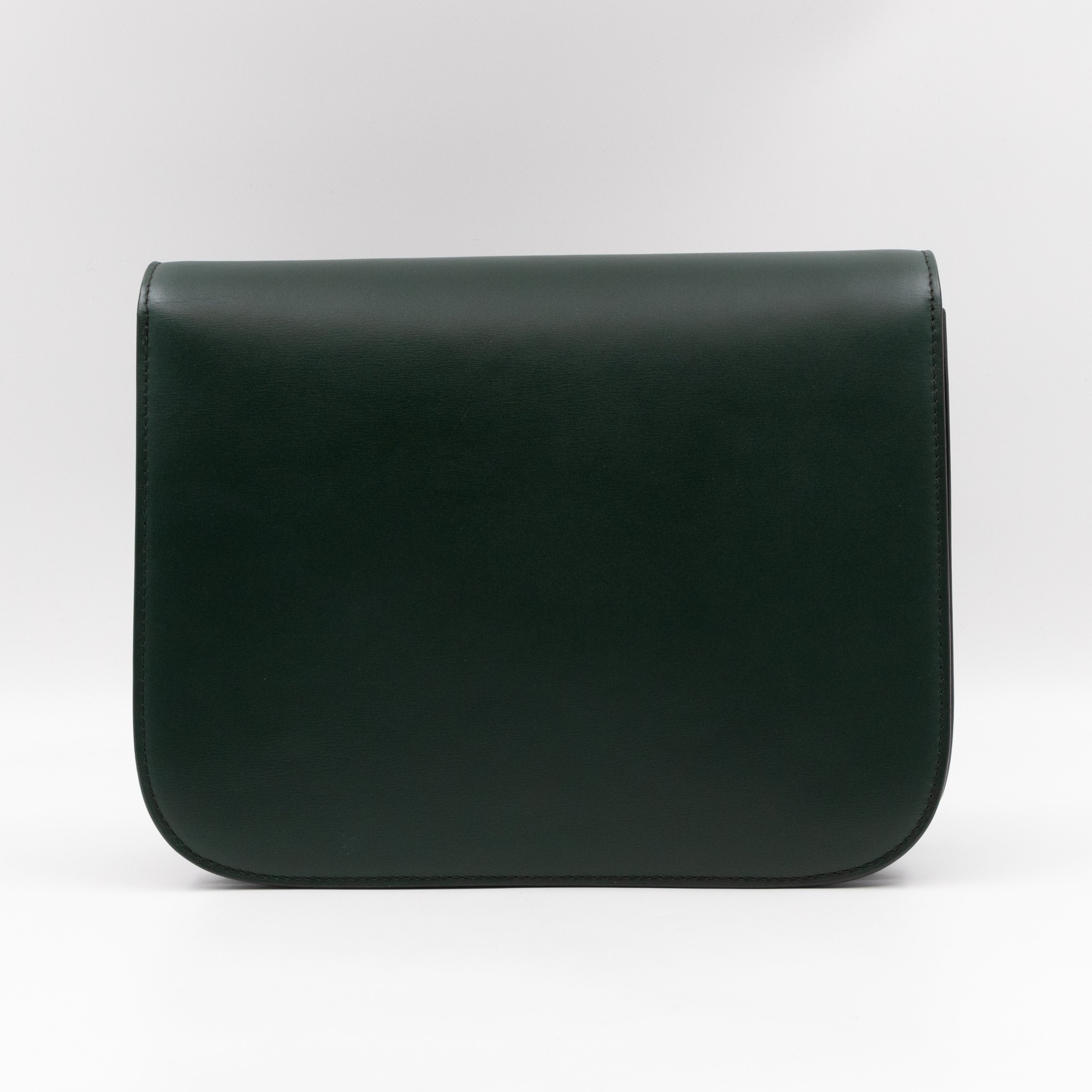 Classic Box Medium Green Leather